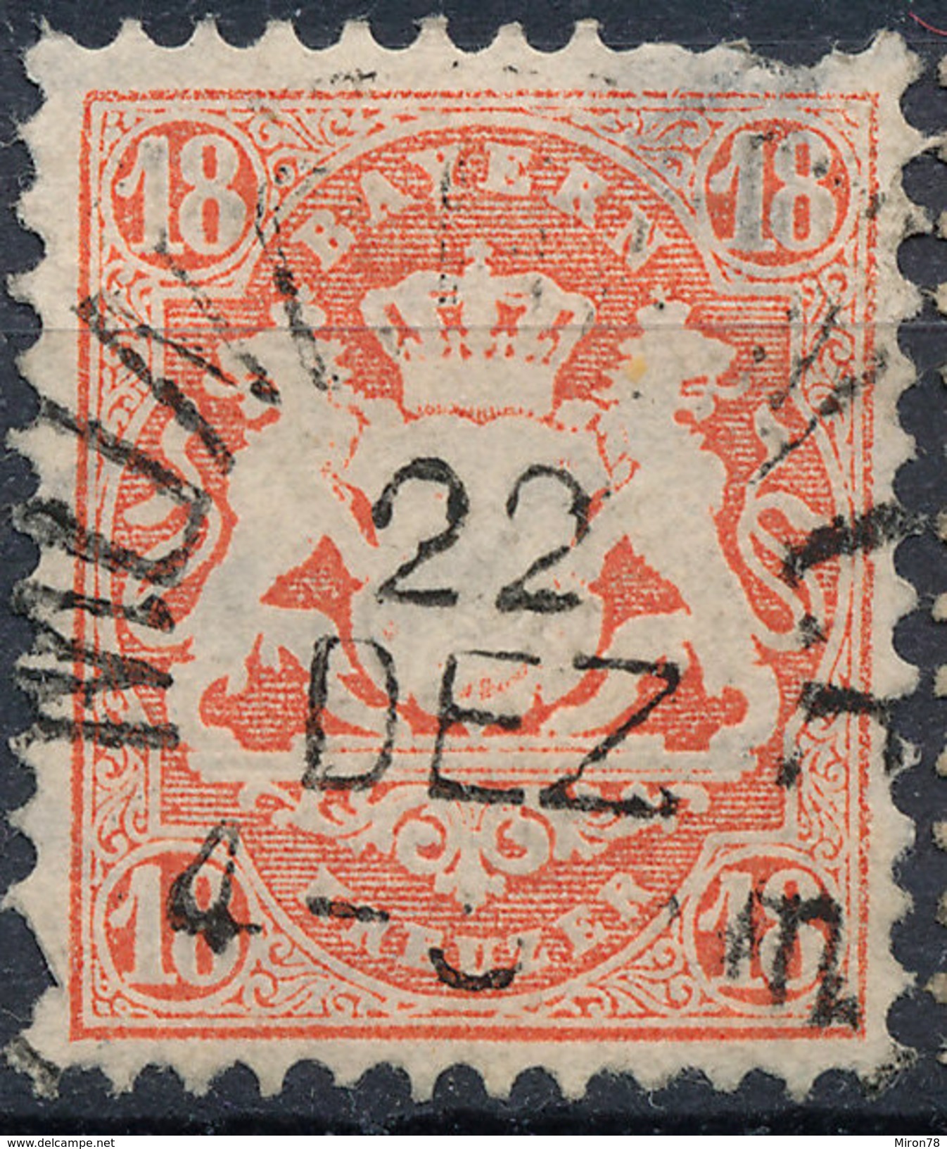 Stamp Bavaria 1870-72 18kr Used Lot#30 - Autres & Non Classés