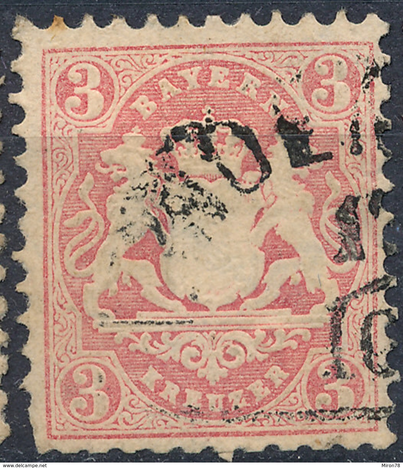 Stamp Bavaria 1870-72 3kr Used Lot#33 - Used