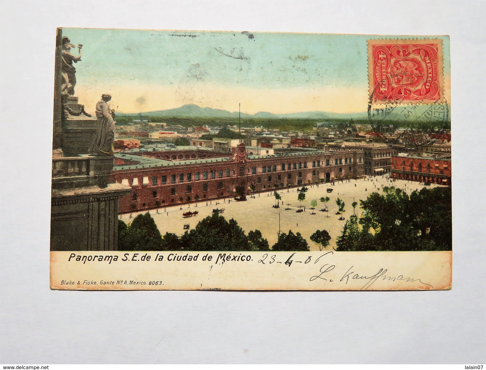 C.P.A. MEXICO : Panorama S. E. De La Ciudad De Mexico, Sello 1906 - Mexico