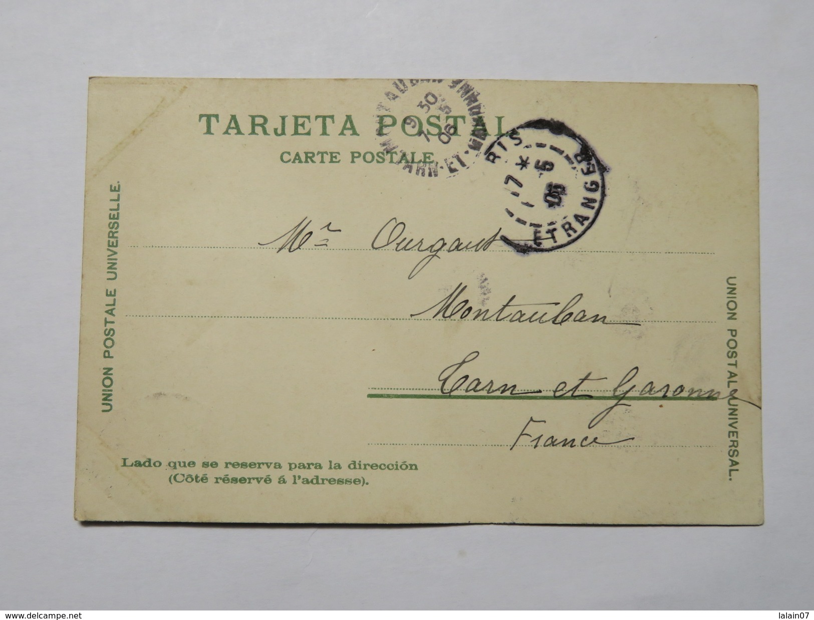 C.P.A. MEXICO : Patio Del Hotel De Iturbide, Sello 1906 - Mexico