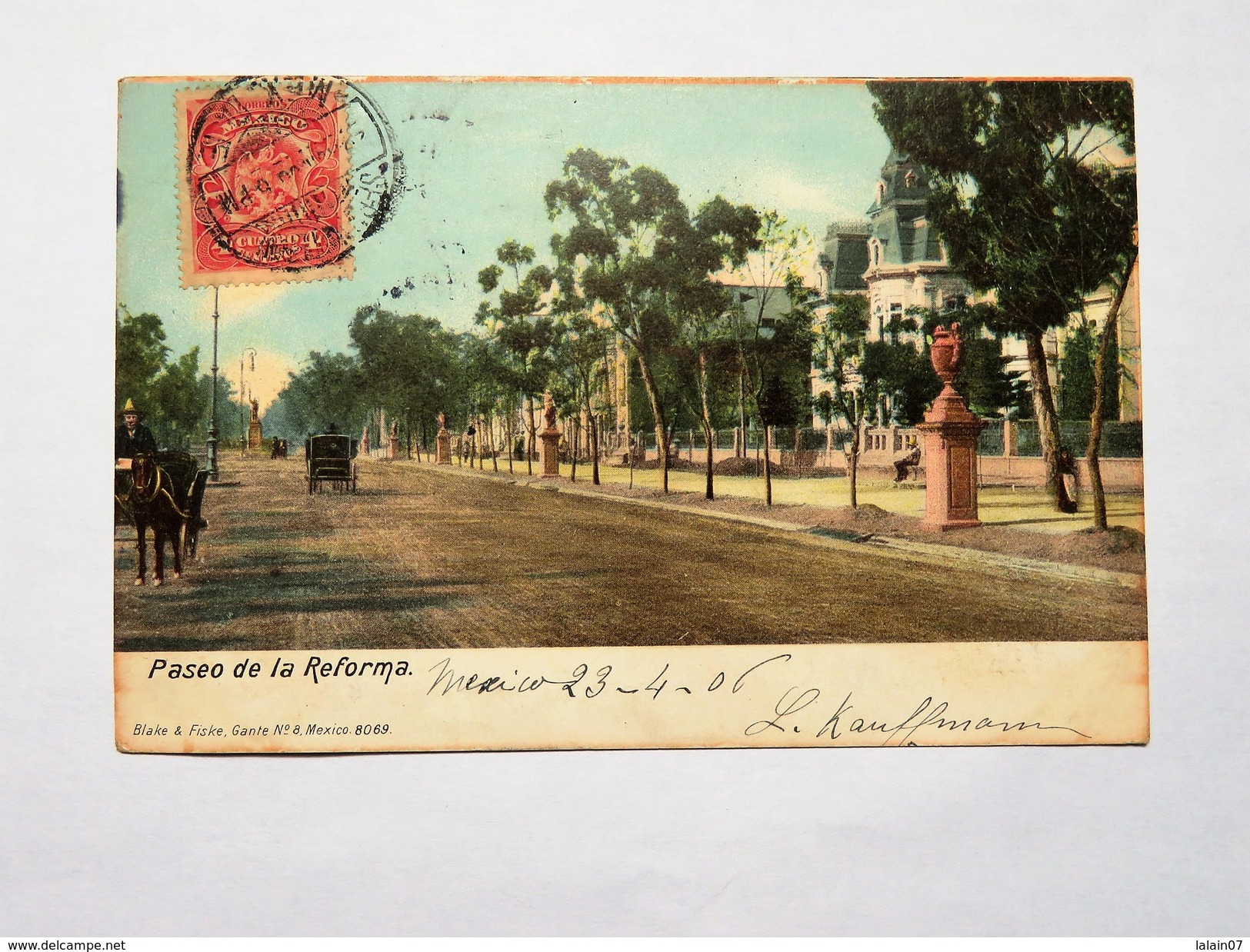 C.P.A. MEXICO : Paseo De La Reforma, Sello 1906 - Mexico