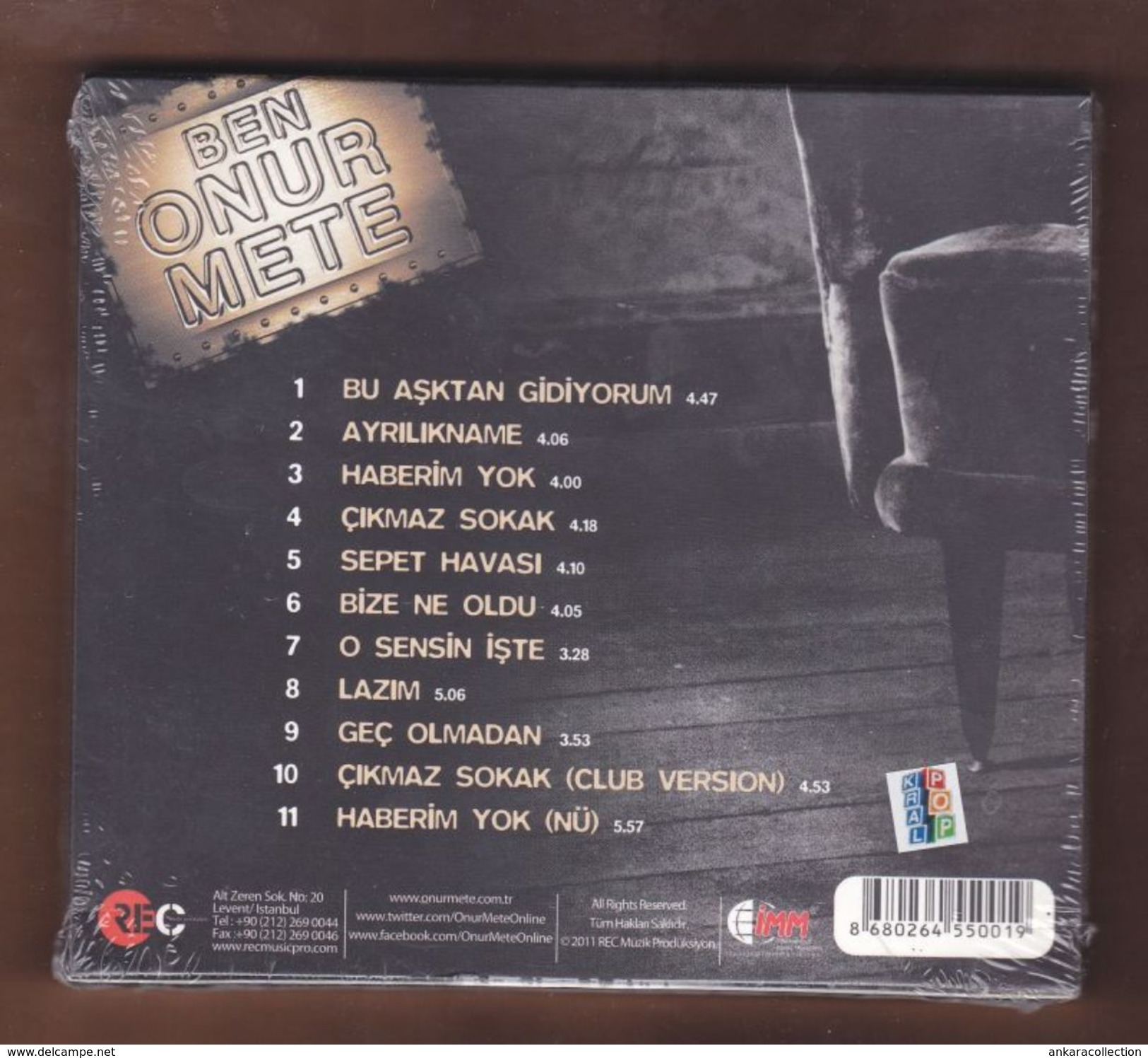 AC -  Ben Onur Mete BRAND NEW TURKISH MUSIC CD - World Music