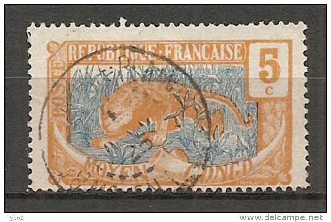 CONGO - Yv. N° 67   (o)   5c  Panthere  Cote 1 Euros  BE - Oblitérés