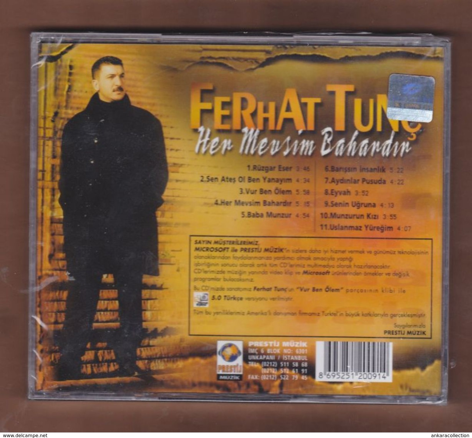 AC -  Ferhat Tunç Her Mevsim Bahardır BRAND NEW TURKISH MUSIC CD - World Music