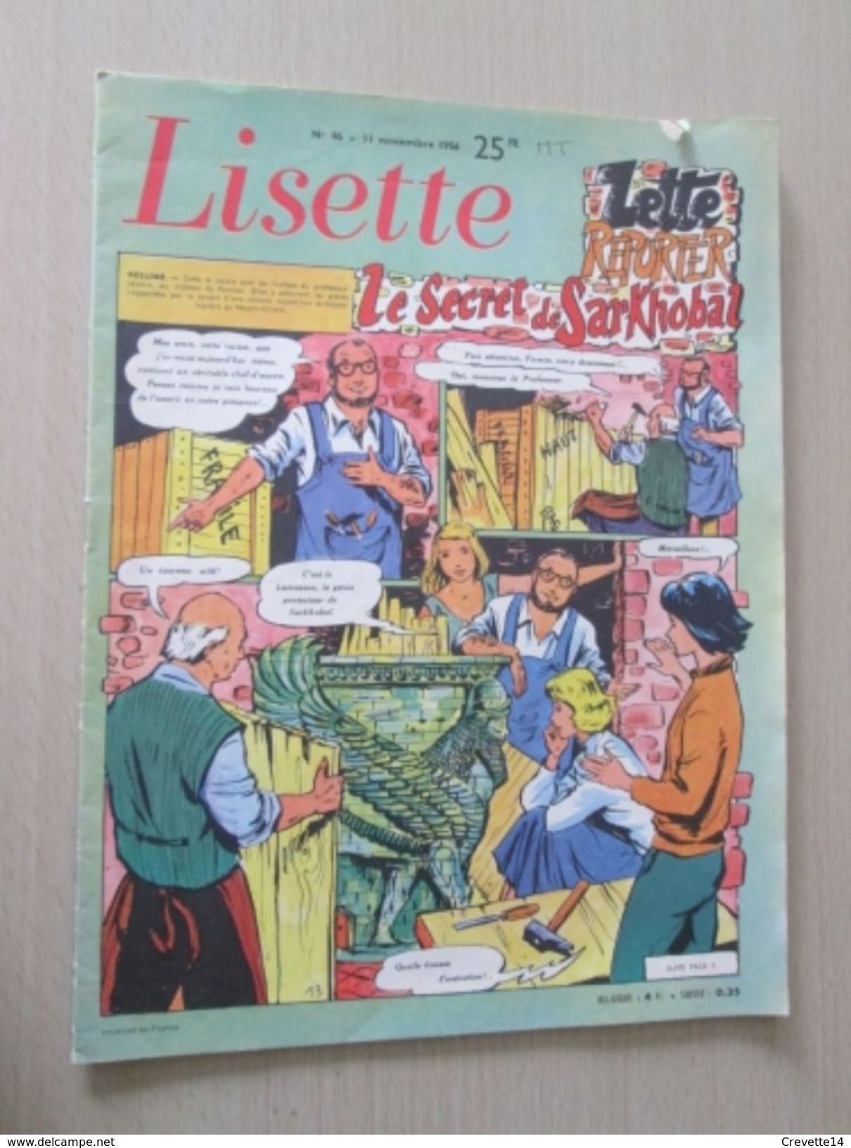 DIV0714 /  Fascicule De La Revue LISETTE N° 46 De 1956 / En Couverture : Le Secret De Sarkhobal - Lisette