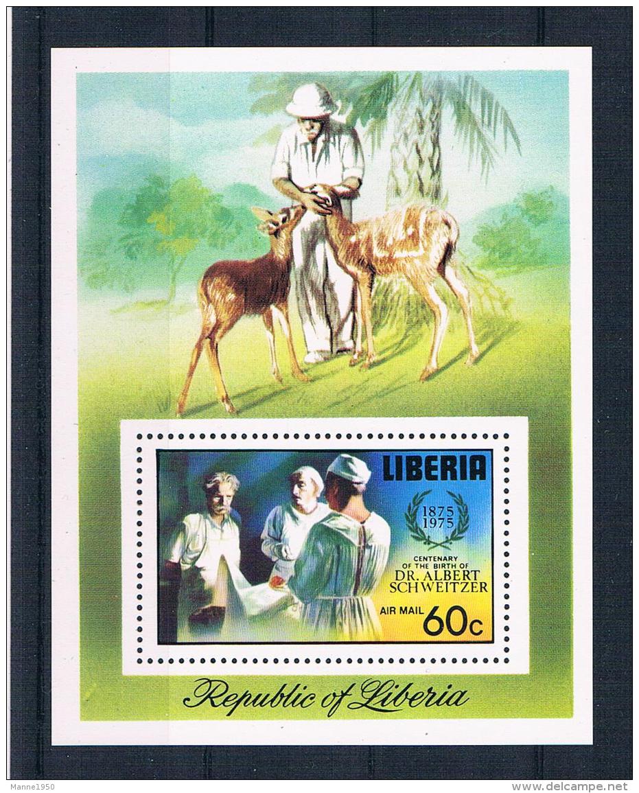 Liberia 1975 Nobelpreis Block 77 A ** - Liberia