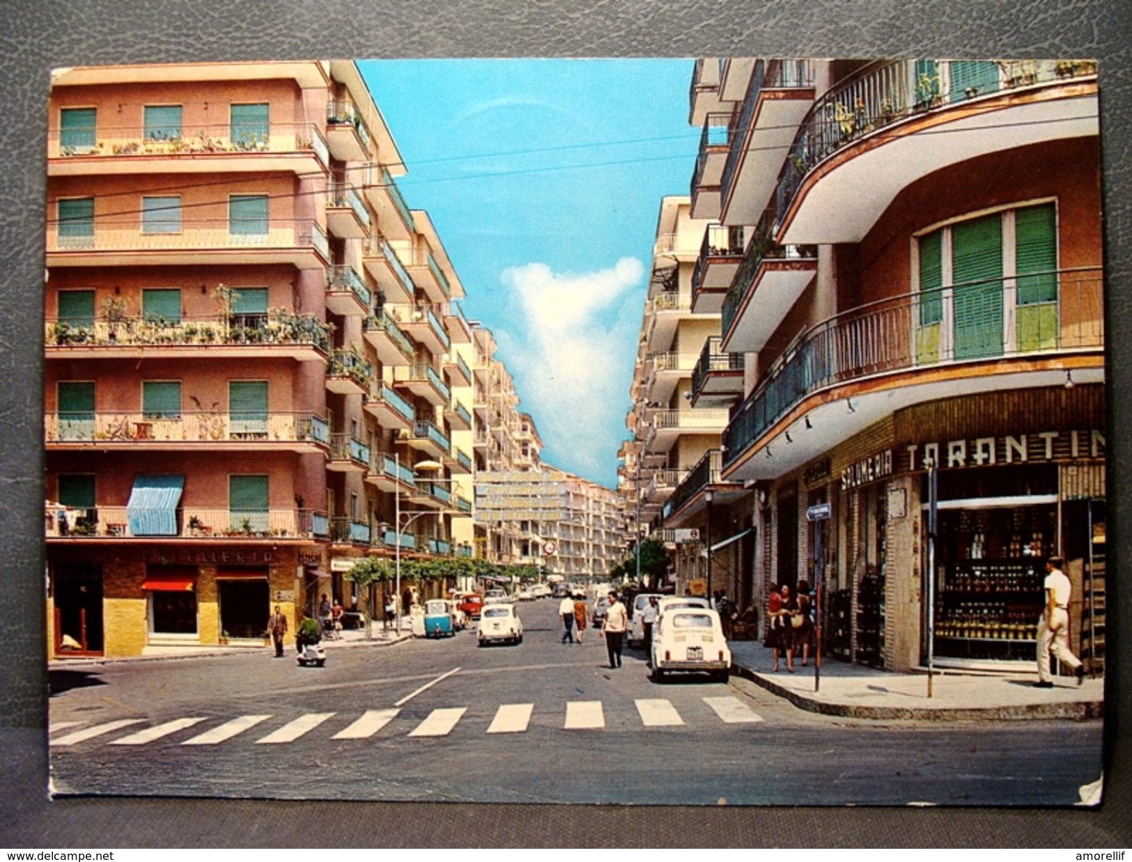 (FG.Q14) PORTICI - VIALE LEONARDO DA VINCI Animata (auto, Fiat 500) NAPOLI - VIAGGIATA 1968 - Portici