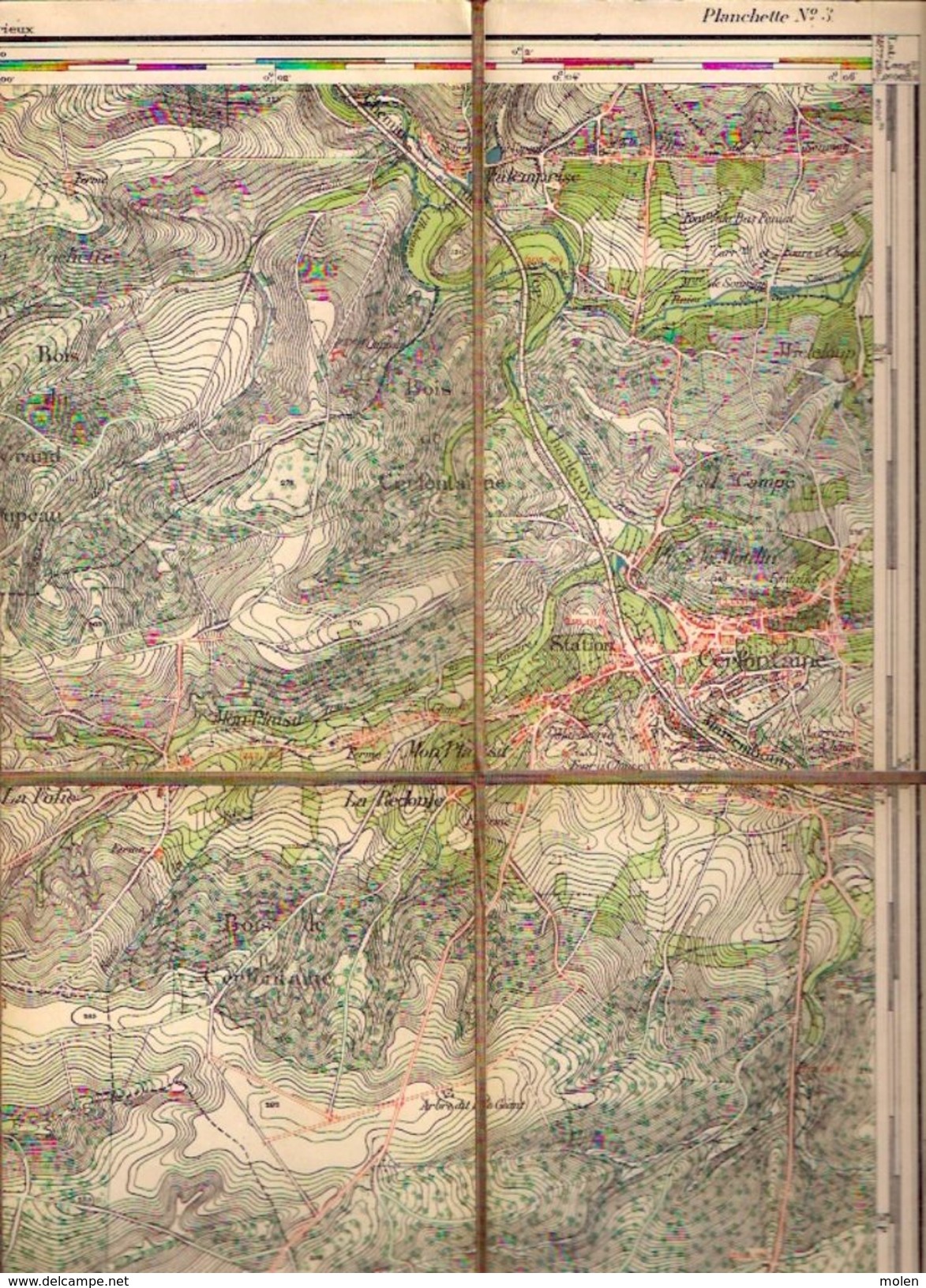 CARTE D ETAT MAJOR 57/3 Entoilée Situation 1871 FROIDCHAPELLE CERFONTAINE FOURBECHIES PIERRAILLE FALEMPRISE S864 - Froidchapelle