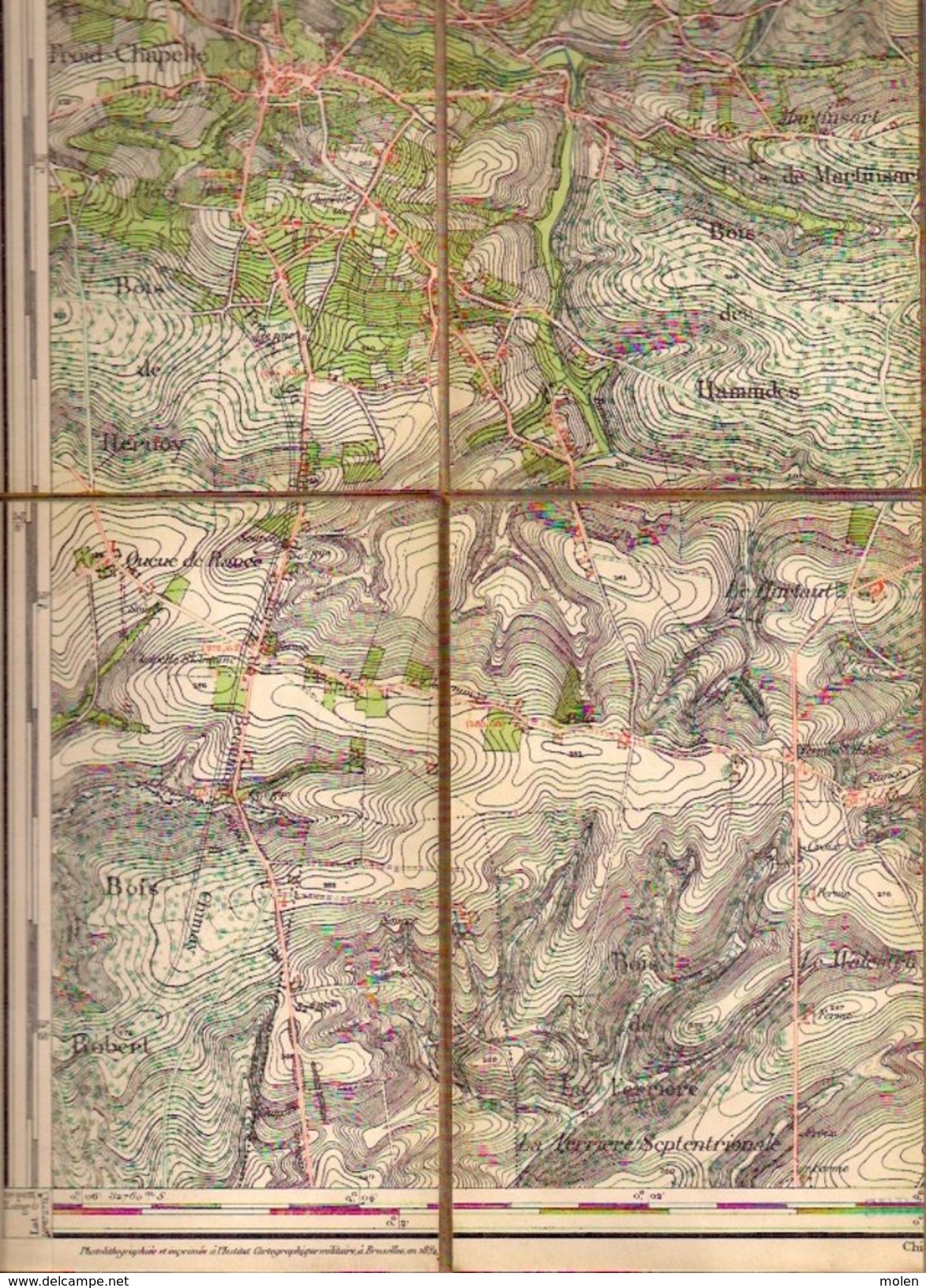 CARTE D ETAT MAJOR 57/3 Entoilée Situation 1871 FROIDCHAPELLE CERFONTAINE FOURBECHIES PIERRAILLE FALEMPRISE S864 - Froidchapelle