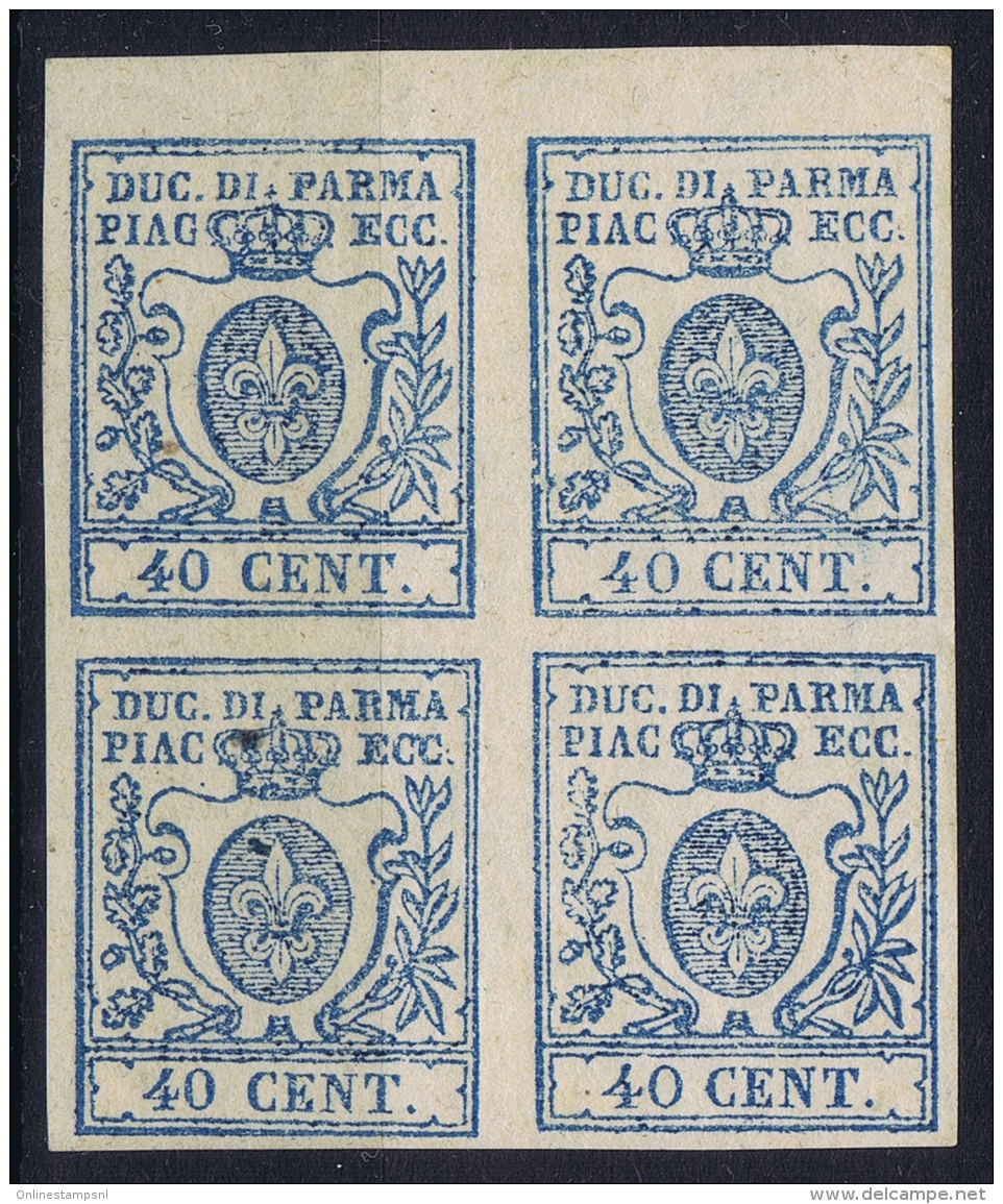Italy:  Parma Sa 9a Mi 9,  1852 2x MH/* + 2 X  Postfrisch/neuf Sans Charniere /MNH/** Nice Margins - Parma