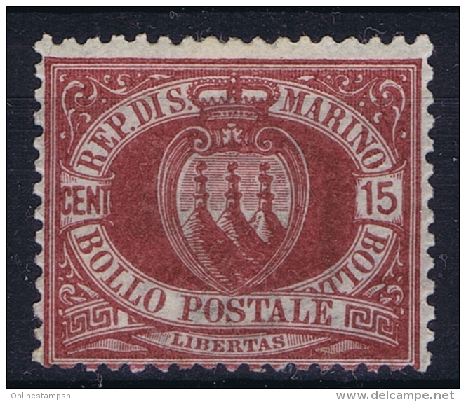 San Marino Mi Nr 15 MH/* Flz/ Charniere - Unused Stamps