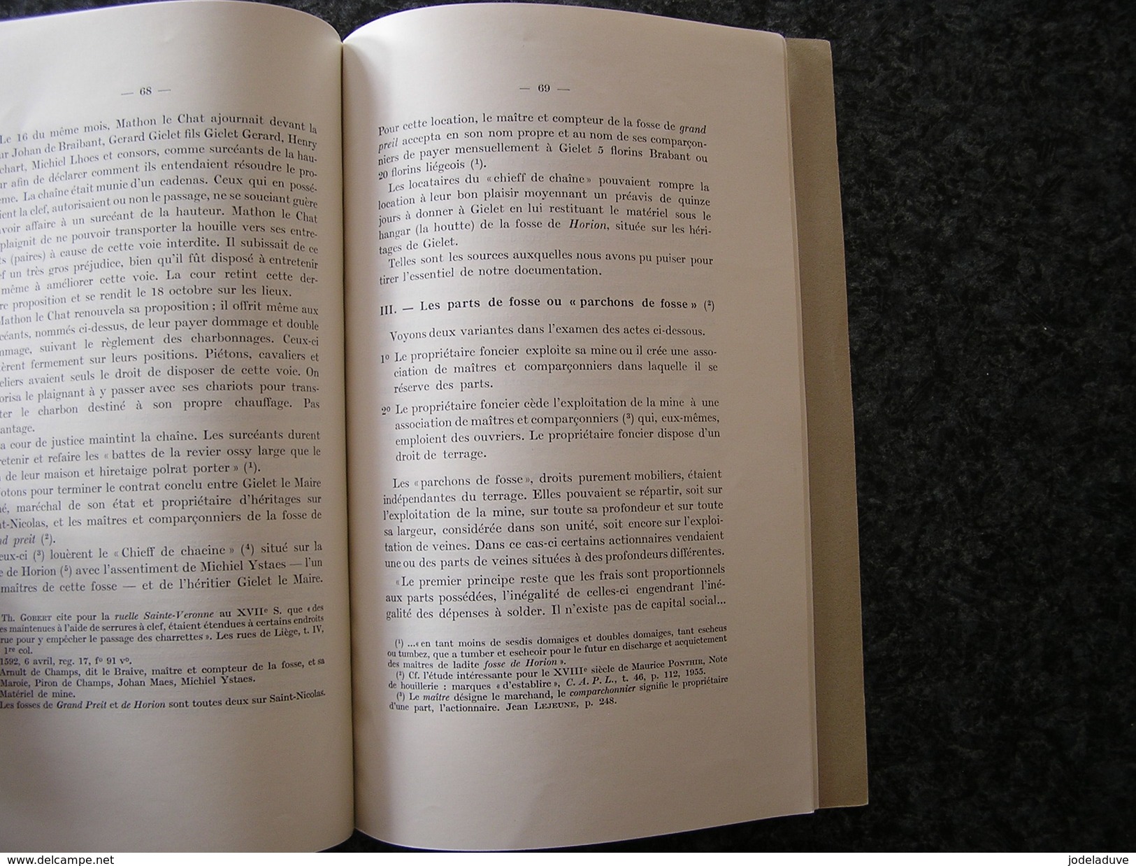 NOTES SUR LES CHARBONNAGES D' AVROY AU 16 ème Siècle Régionalisme Liège Houille Charbonnage Houillère Mine Charbon