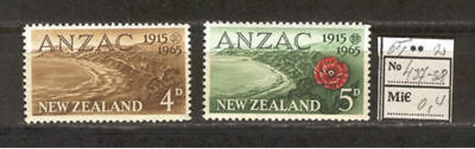 JAN X43 New Zealand 1965 MNH 2v Landscapes Flowers - Other & Unclassified