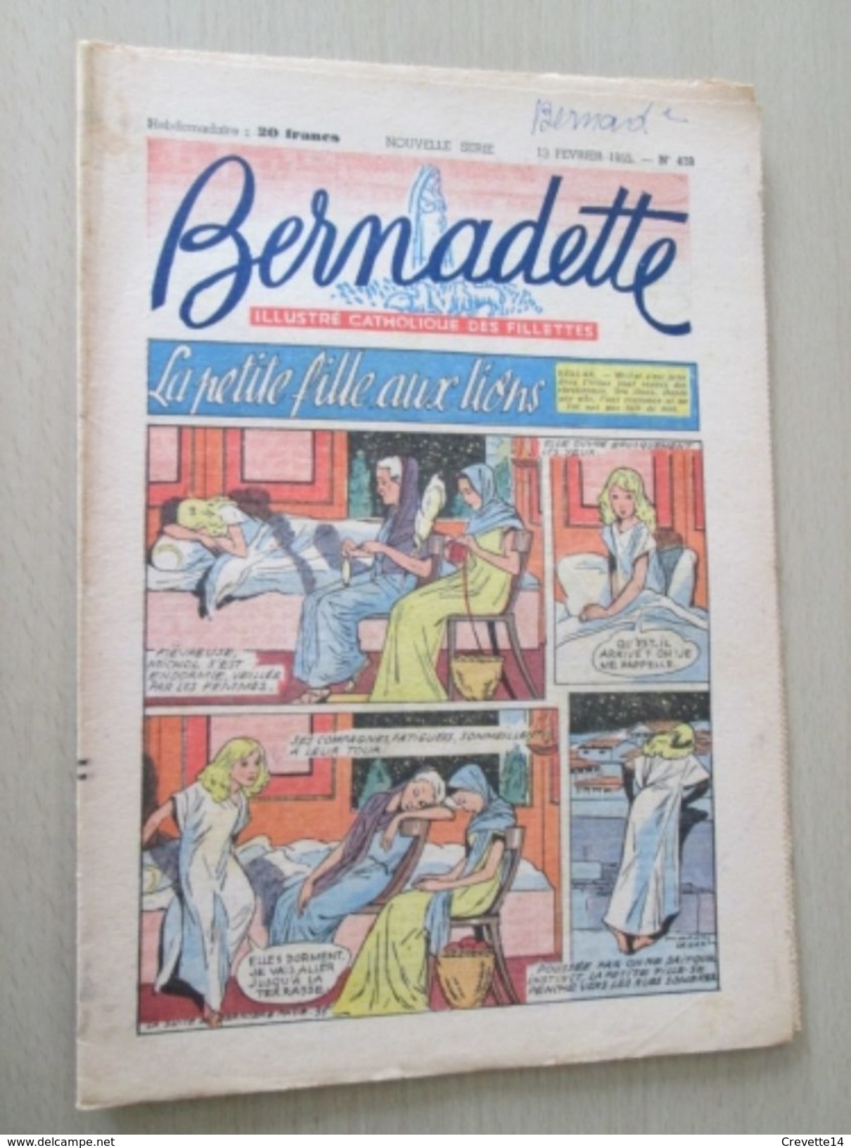 DIV0714 /  Fascicule De La Revue BERNADETTE N° 428 De 1955 / En Couverture : La Petite Fille  Aux Lions - Bernadette