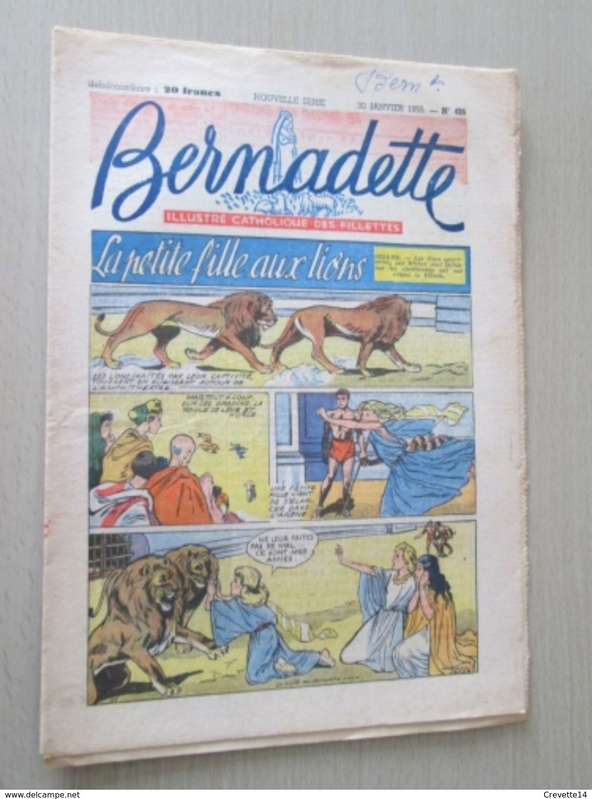 DIV0714 /  Fascicule De La Revue BERNADETTE N° 426 De 1955 / En Couverture : La Petite Fille  Aux Lions - Bernadette