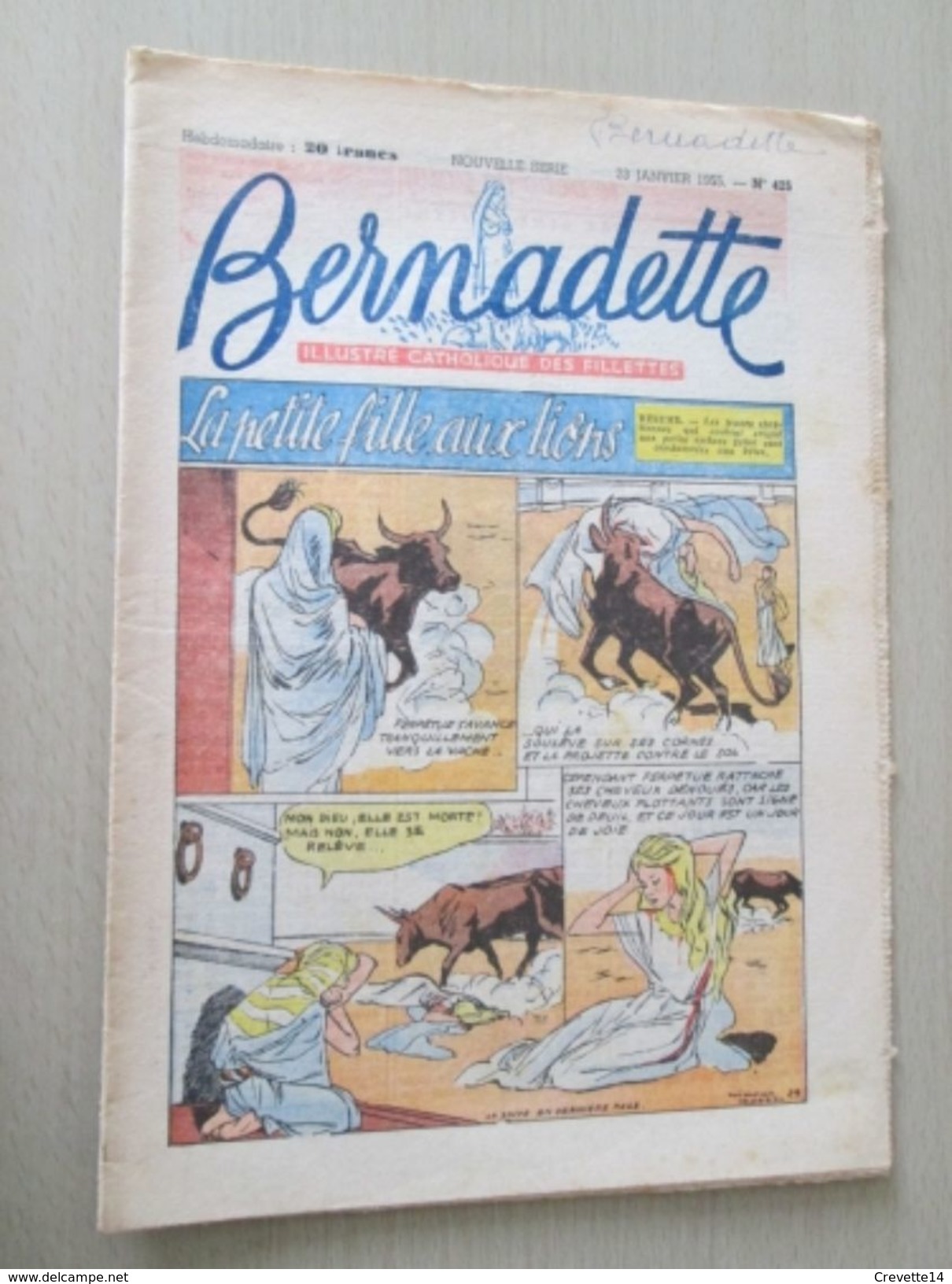 DIV0714 /  Fascicule De La Revue BERNADETTE N° 425 De 1955 / En Couverture : La Petite Fille  Aux Lions - Bernadette