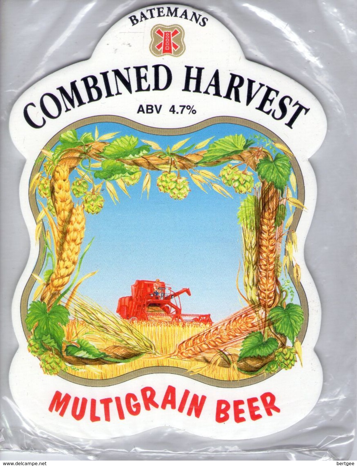 NEW UNUSED - BATEMANS BREWERY (WAINFLEET, ENGLAND) - COMBINED HARVEST (2) - PUMP CLIP FRONT - Signs