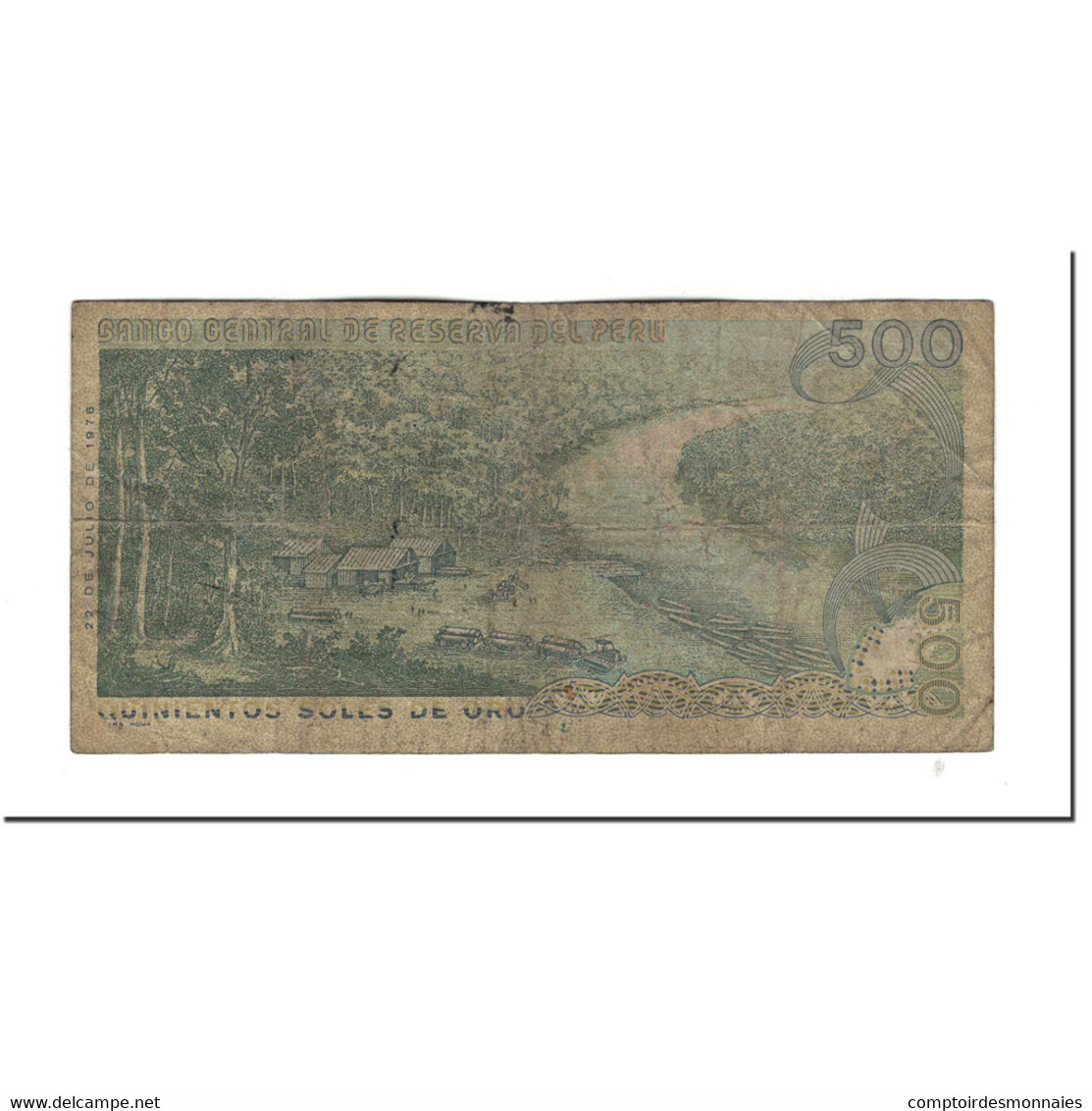 Billet, Pérou, 500 Soles De Oro, 1976-07-22, KM:115, AB - Pérou