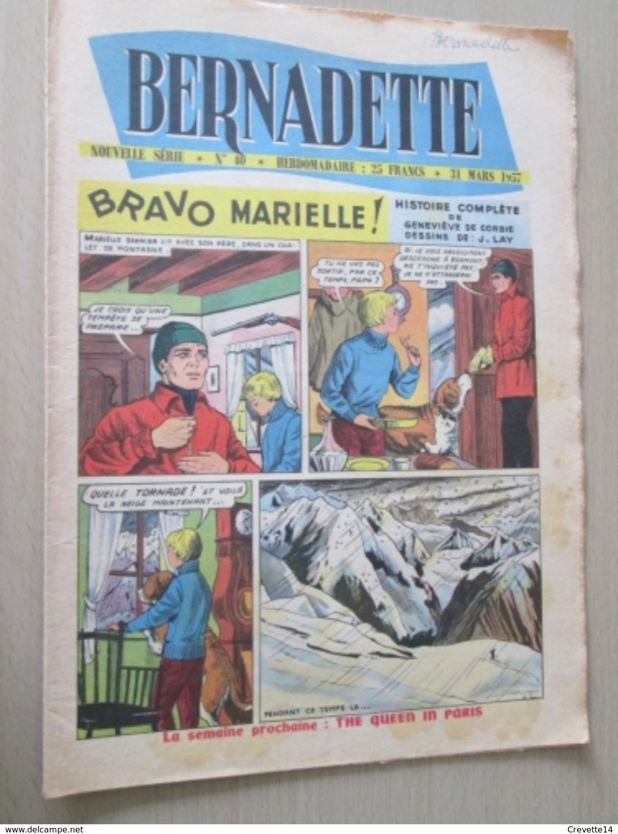 DIV0714 /  Fascicule De La Revue BERNADETTE N° 40 De 1957 / En Couverture : BRAVO MARIELLE ! - Bernadette