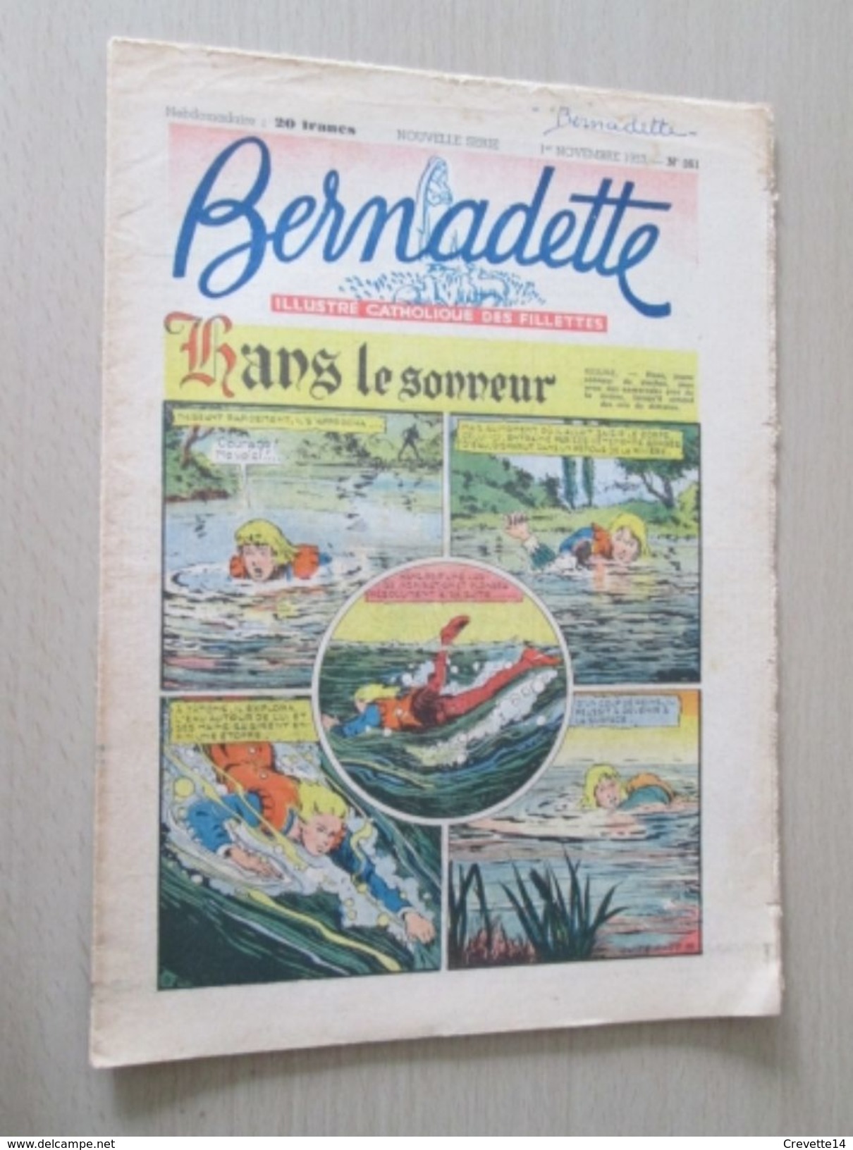 DIV0714 /  Fascicule De La Revue BERNADETTE N° 361 De 1953 / En Couverture : Hans Le Sonneur On L'a Pas Sonné !!! - Bernadette