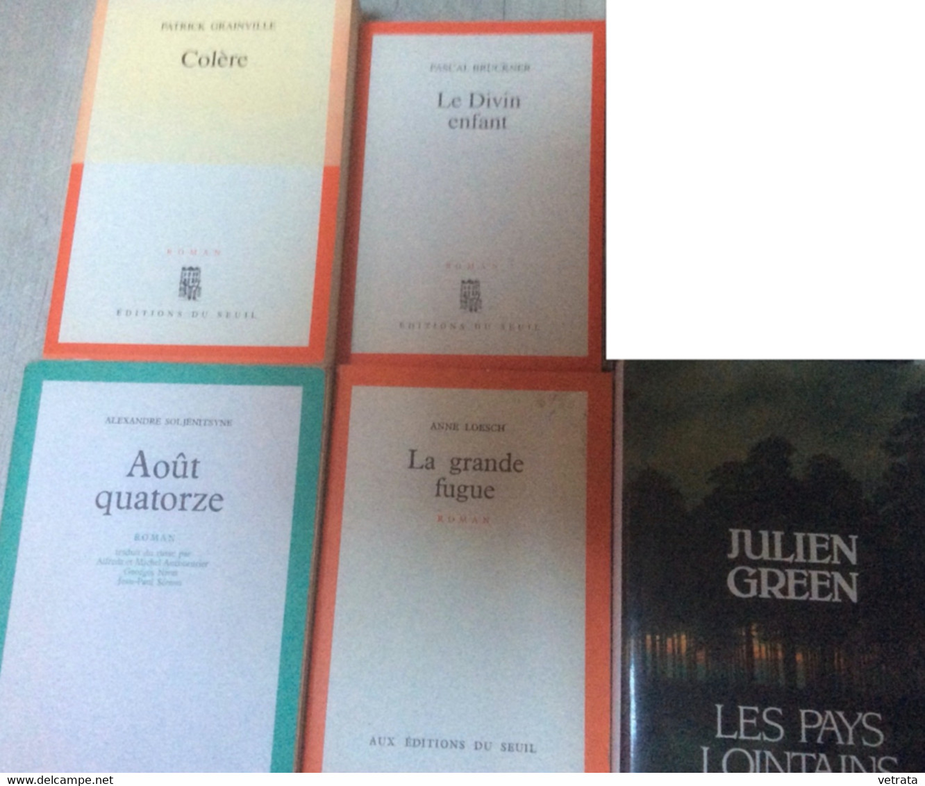 Lot 5 livres Éditions Du Seuil : P.  Bruckner/P.  Grainville/A.  Loesch/A. Soljenitsyne/J.  Green - Loten Van Boeken