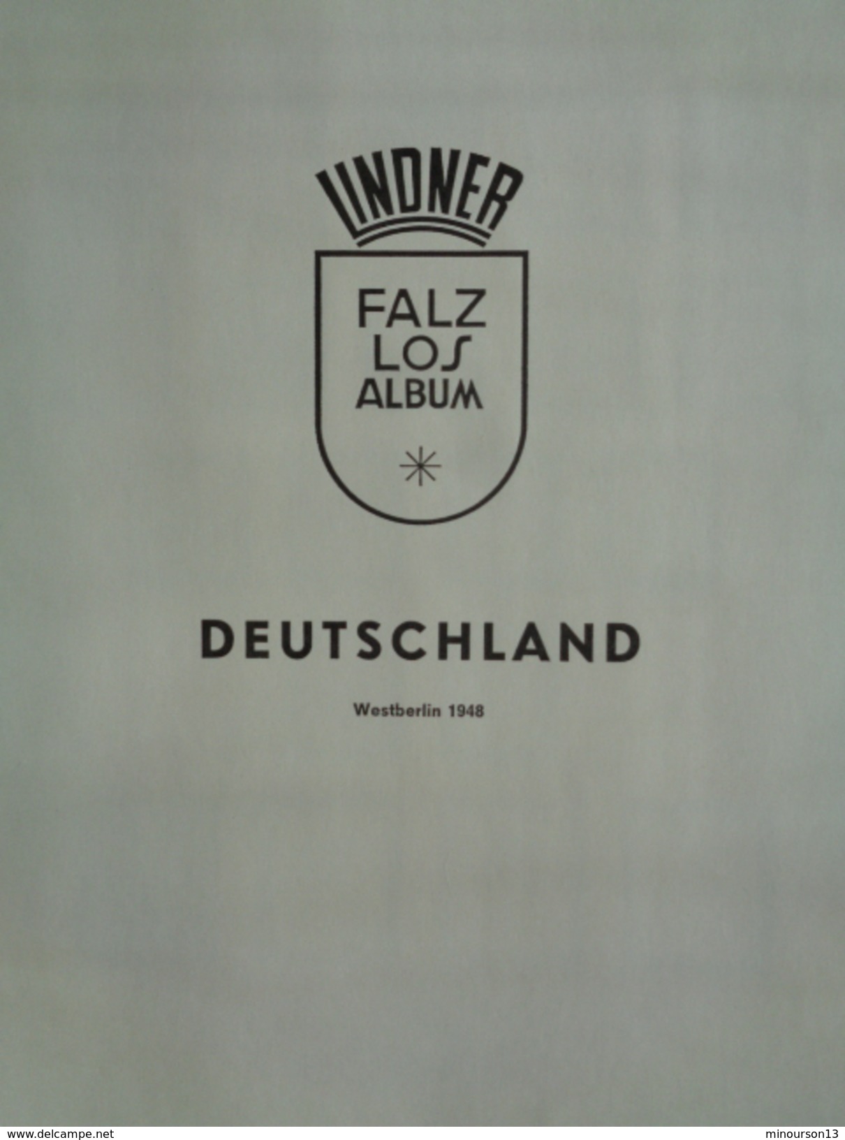 CLASSEUR LINDNER AVEC FEUILLES CRISTAL DEUTSCHLAND 1948 à 1965