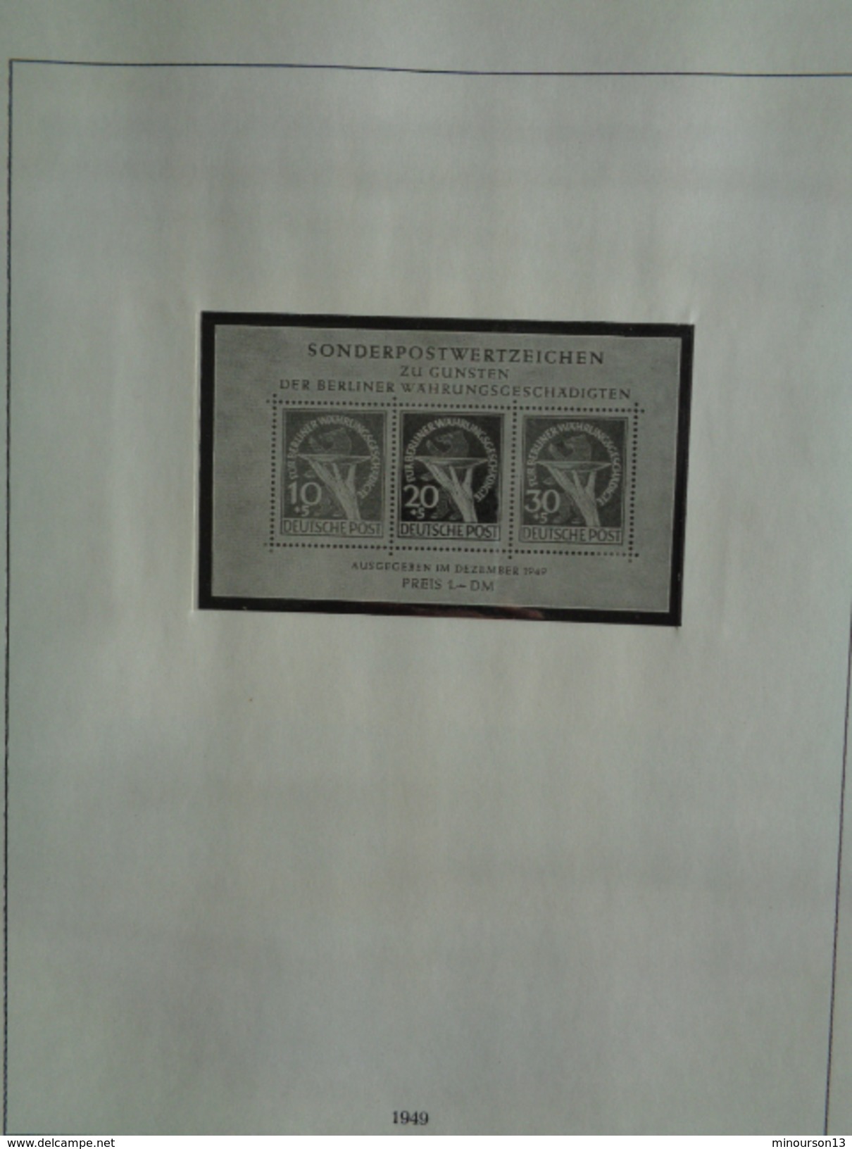 CLASSEUR LINDNER AVEC FEUILLES CRISTAL DEUTSCHLAND 1948 à 1965