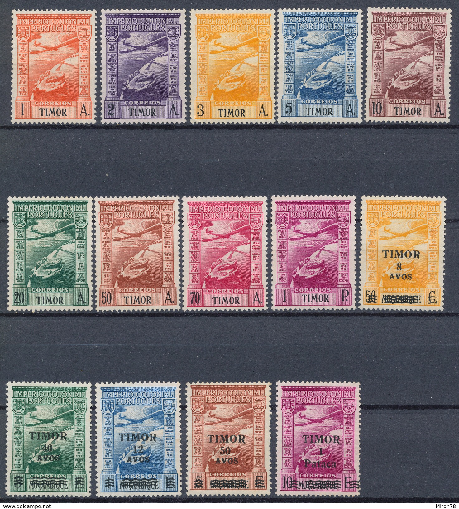 Stamps Portugal Timor 1938-1946 AIR MAIL MNG - Other & Unclassified