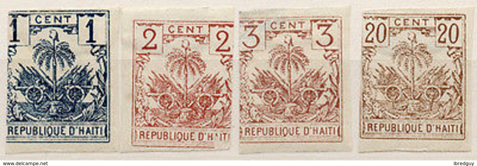 (I.B) Haiti Postal : Republique D'Haiti Collection (imperforate) - Haiti