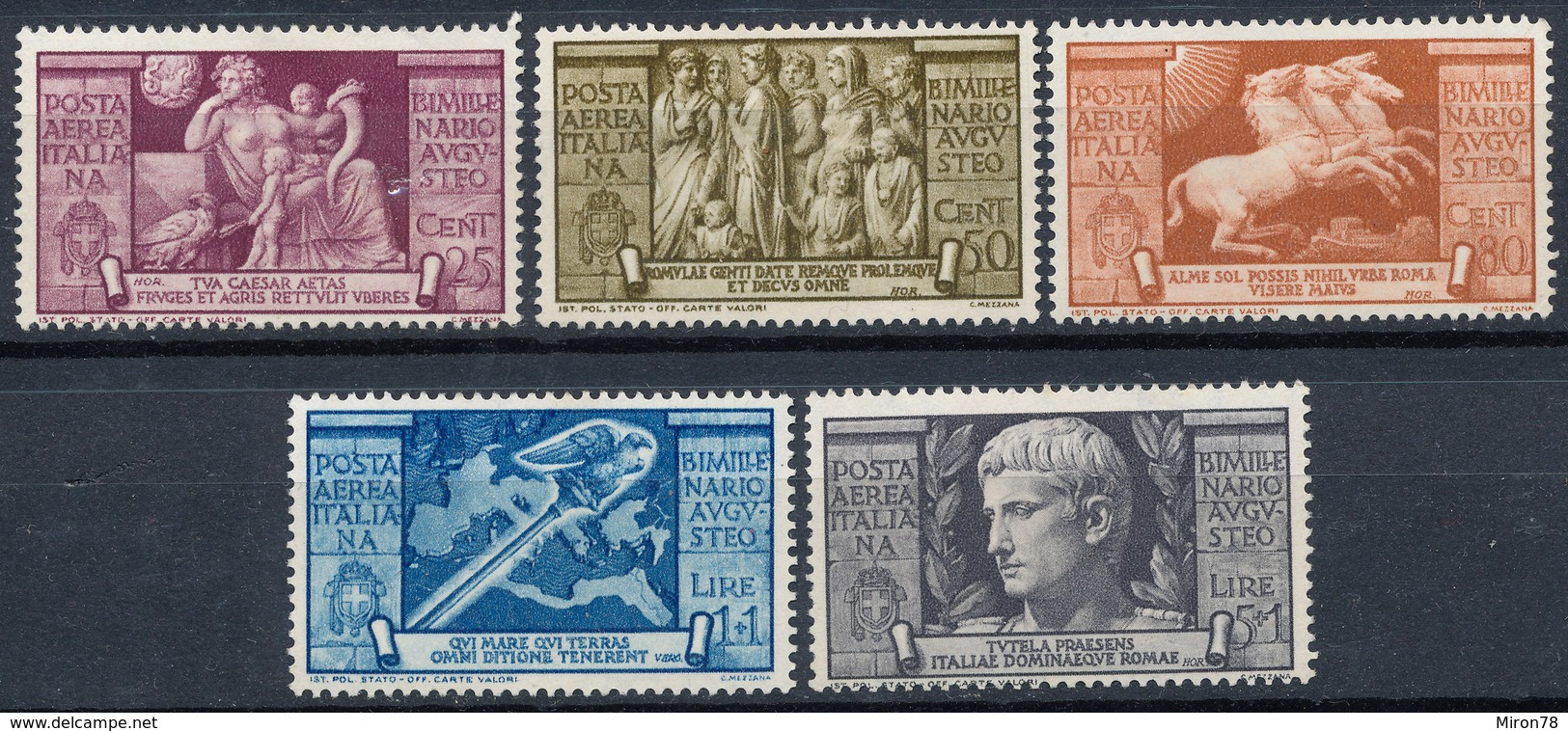 REGNO D'ITALIA 1934 POSTA AEREA NASCITA DI AUGUSTO G.I MNG - Autres & Non Classés