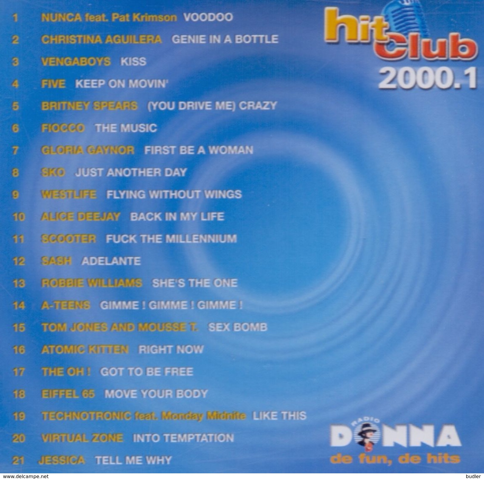 HIT CLUB – 2000.1 Met O.a. Christina Aguilera, Vengaboys, Britney Spears, Gloria Gaynor, Tom Jones, Technotronic, ... - Disco, Pop