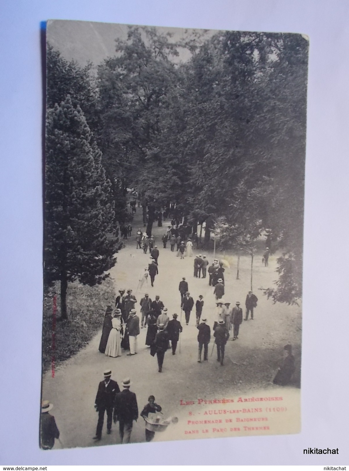 AULUS LES BAINS-Promenade De Baigneurs Dans Le Parc Des Thermes - Autres & Non Classés