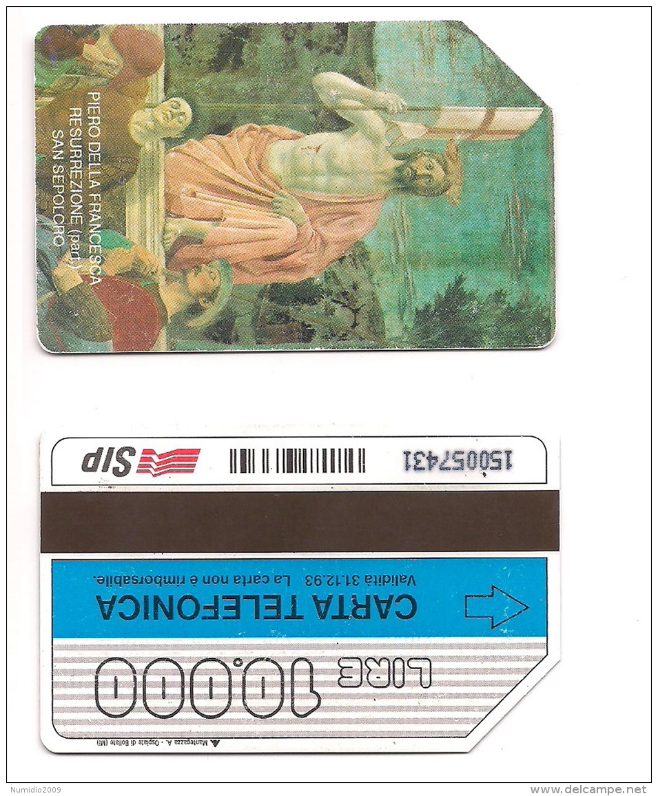 SCHEDA TELEFONICA USATA Piero Della Francesca 195  - AV3 1 - Pubbliche Figurate Ordinarie