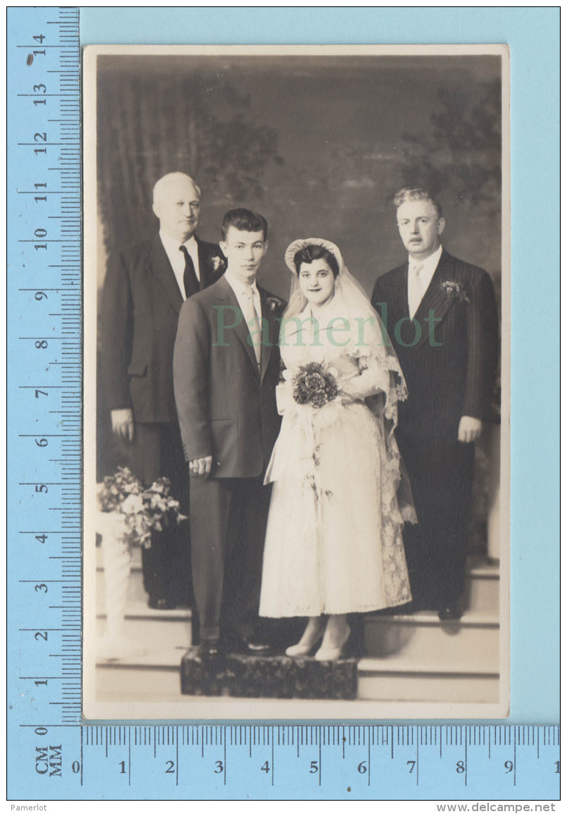 Religion -RPPC Photo Reel  Mariage Photograph, J.L. Pinsonneault, St-Jean Quebec  Canada - Postcard Carte Postale - Photographie