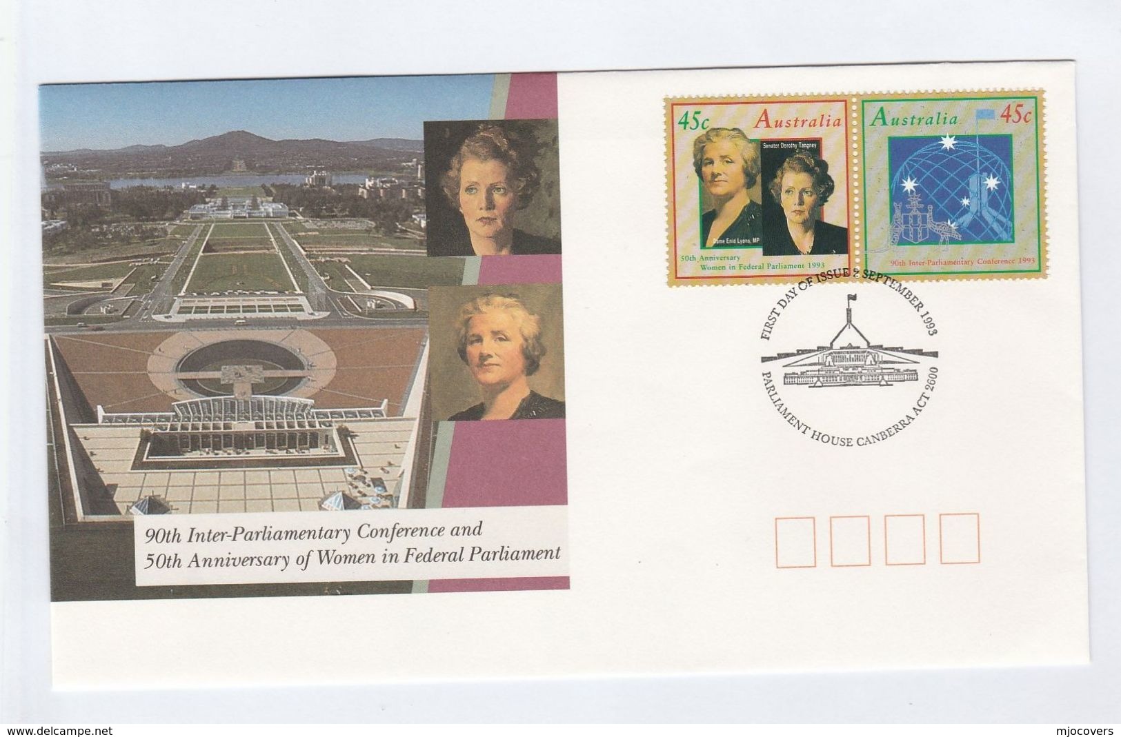 2000 PARLIAMENT HOUSE Special AUSTRALIA  FDC PARLIAMENT WOMEN Cover Stamps - FDC