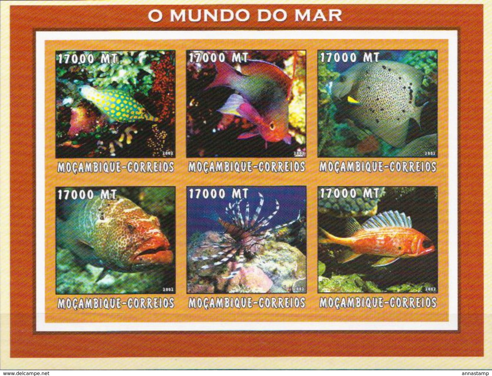 Mozambique MNH Imperforated Sea Life Sheetlet And SS - Marine Life