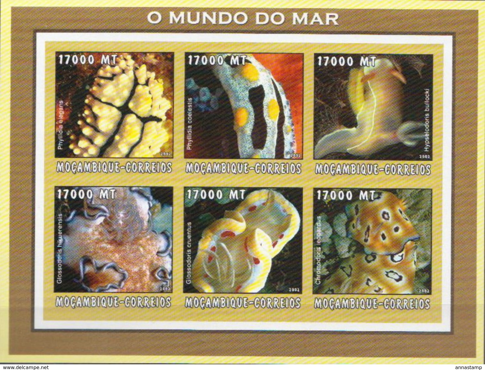 Mozambique MNH Imperforated Sea Life Sheetlet And SS - Marine Life