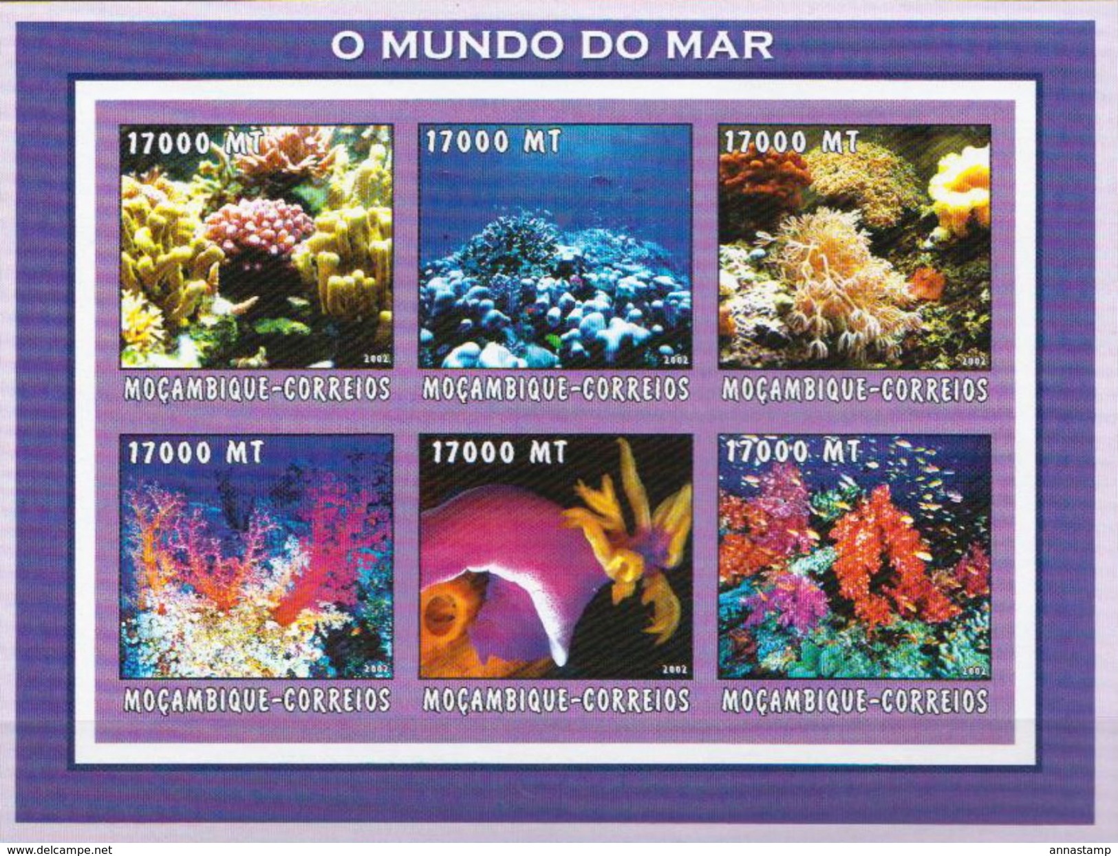 Mozambique MNH Imperforated Sea Life Sheetlet And SS - Marine Life
