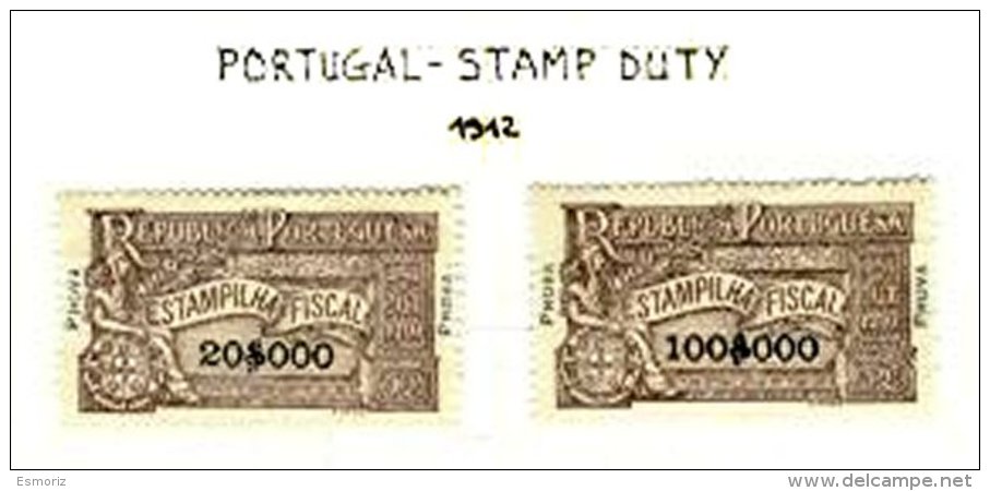 PORTUGAL, Stamp Duty, PB 739, 747, (*) MNG, F/VF, Cat. &euro; 125 - Unused Stamps