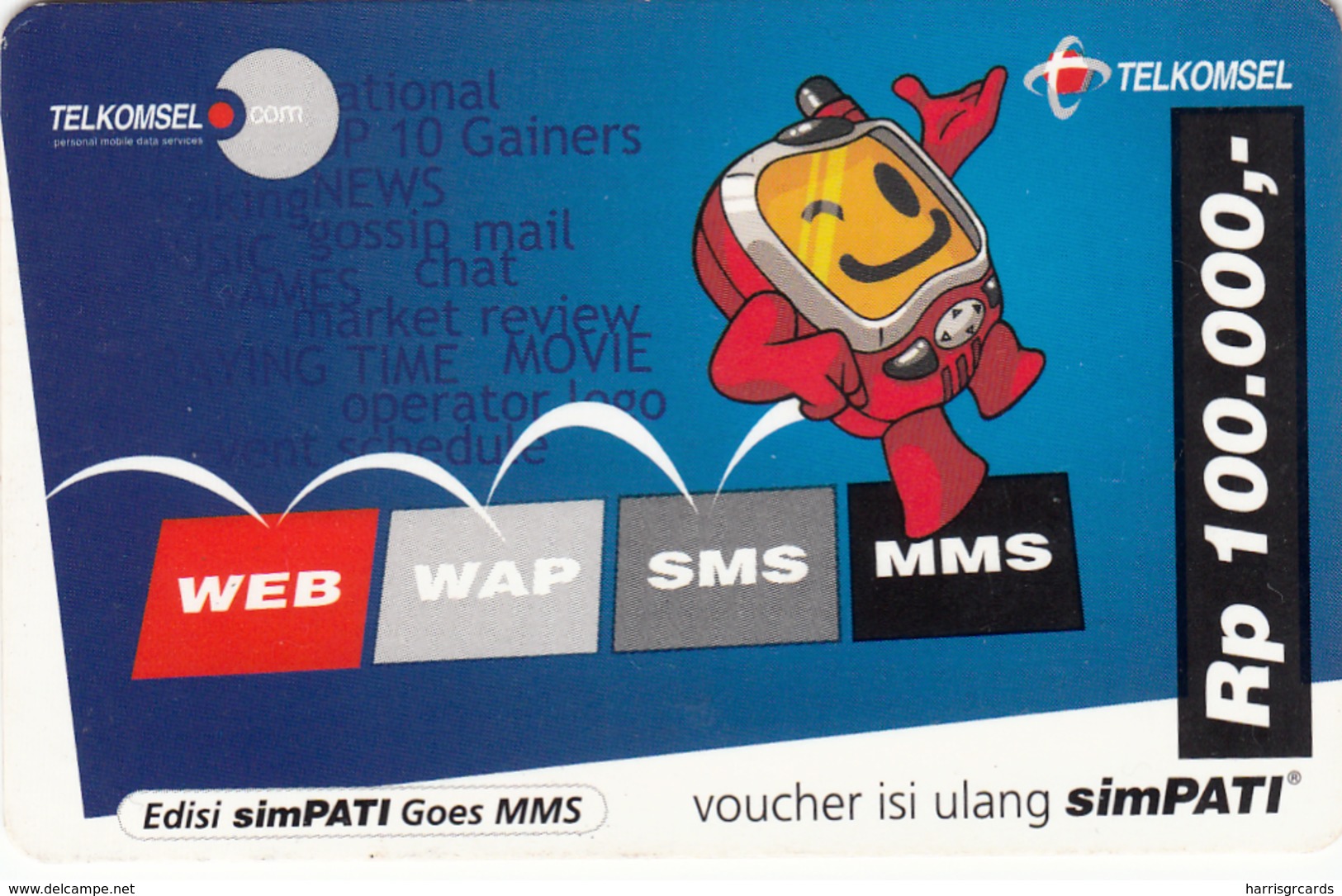 INDONESIA - Telkomsel, Indosat Prepaid Card 100,000 Rp, Used - Indonésie