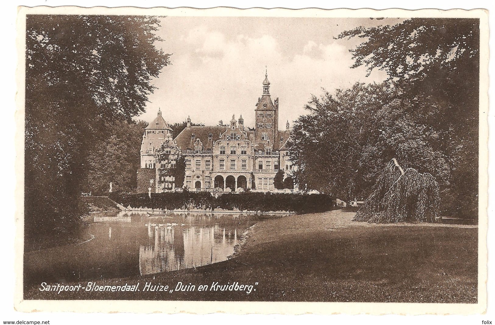 Santpoort - Bloemendaal - Huize Duin En Kruidberg - 1953 - Fotokaart - Bloemendaal