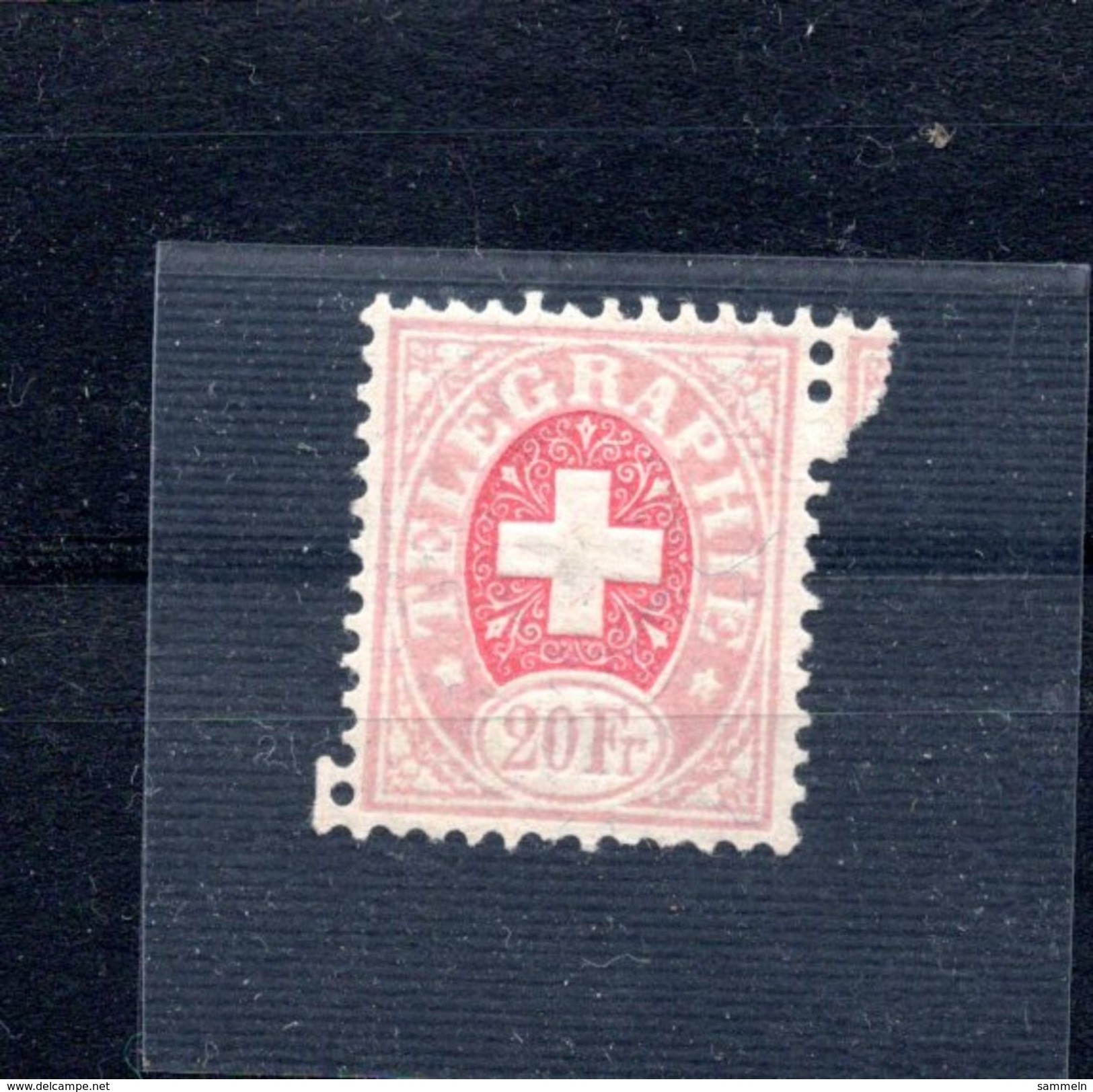 9384 Schweiz Helvetia, Telegraphenmarke Mi 19 - Telegraph