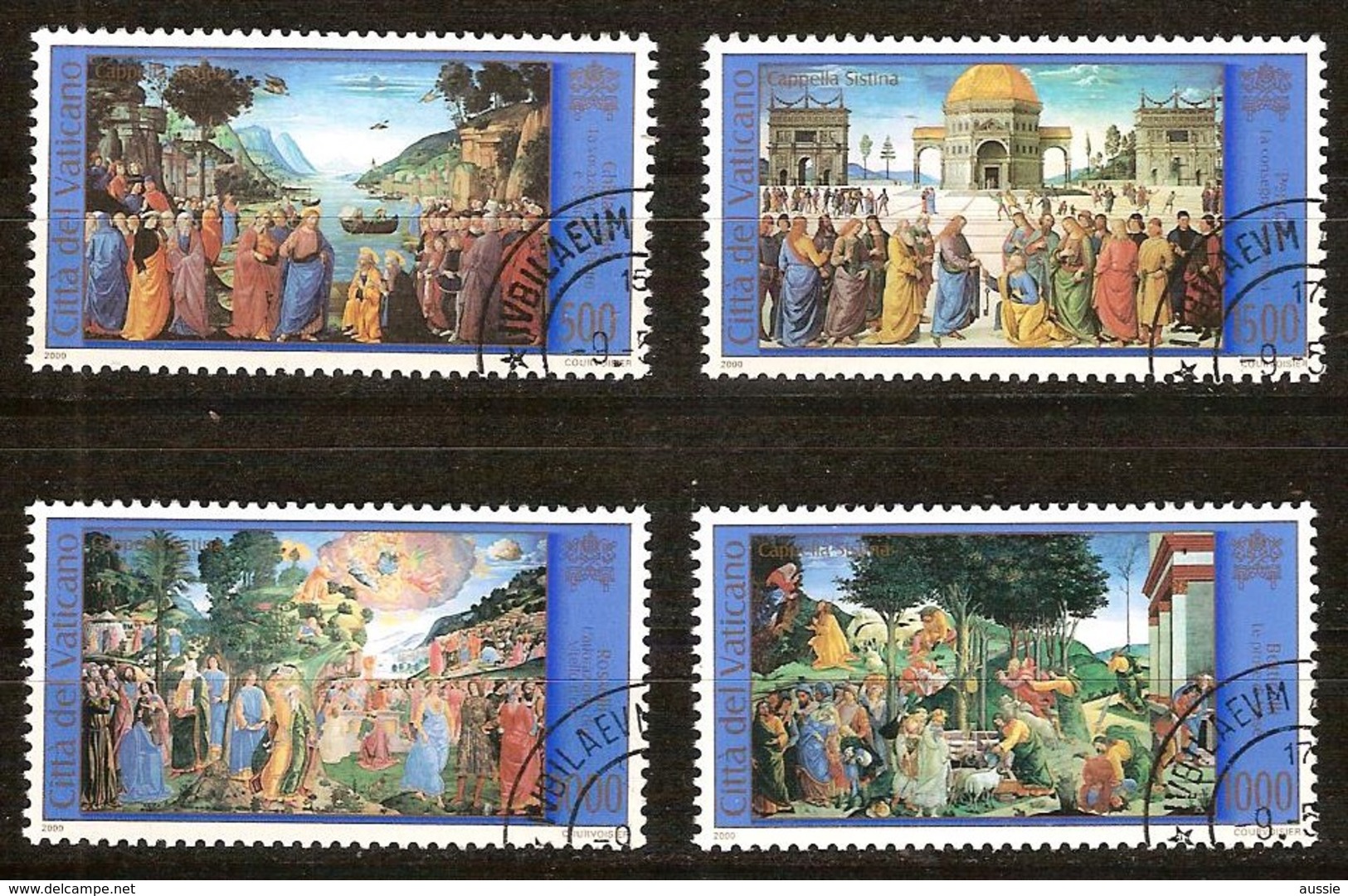 Vaticaan 2000 Yvertnr. 1216-19 (°) Used Cote 9 Euro La Chapelle Sixtine - Oblitérés