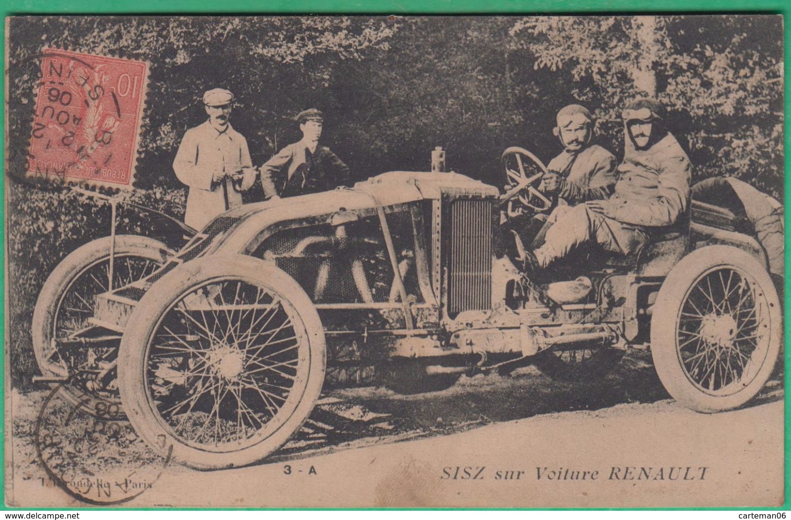 Automobile - Sisz Sur Voiture Renault - Editeur: L'Hirondelle  N°3A - Autres & Non Classés