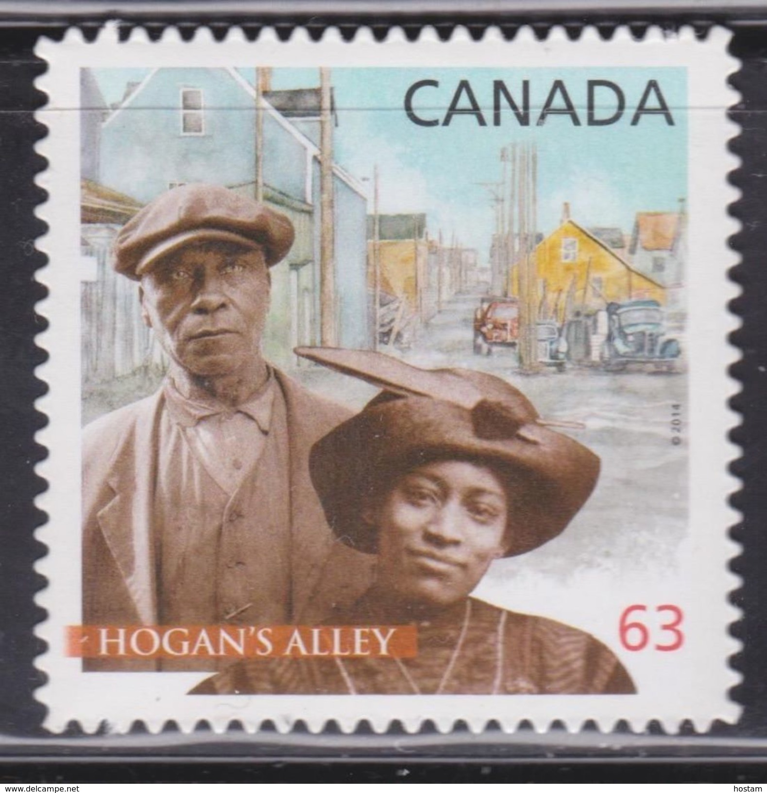 CANADA, 2014, #2703i,  BLACK HISTORY: HOGAN'ALLEY, VANCOUVER,  COUPLE  BUILDINGS, MNH DIE CUT FROM QUARTELY PACK - Timbres Seuls