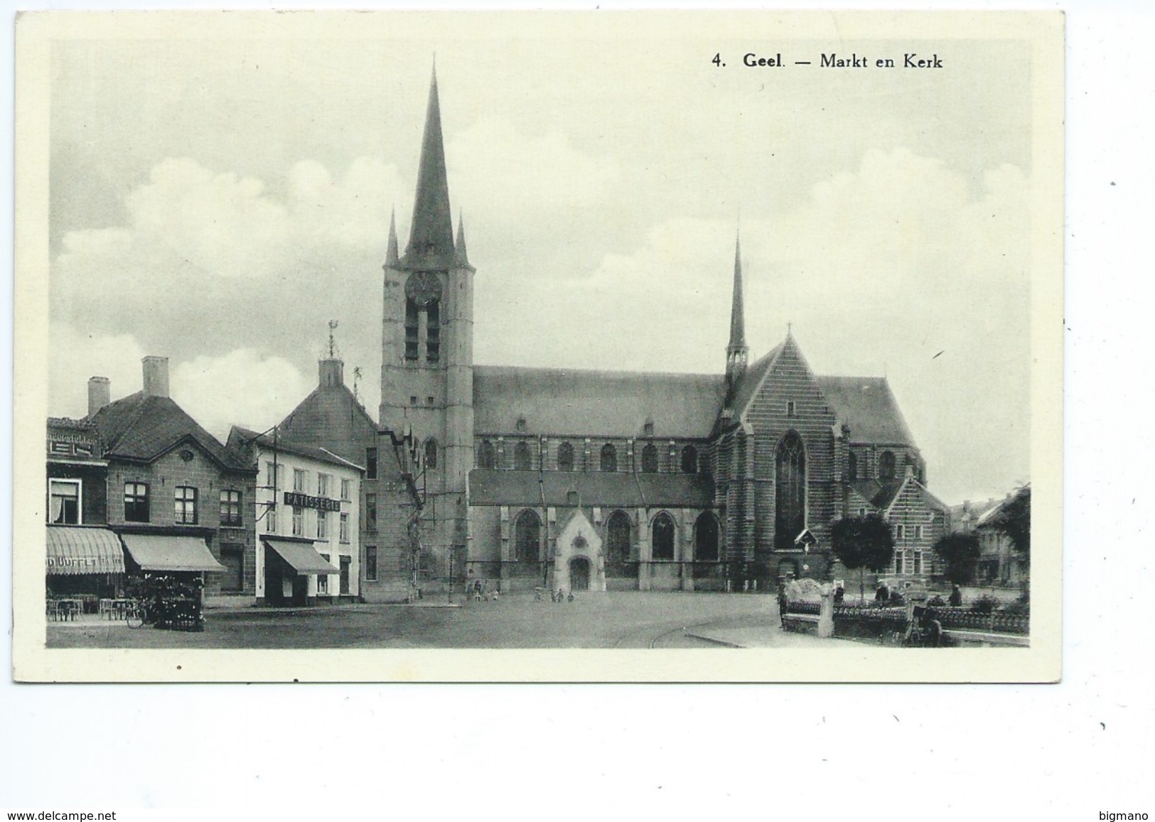 Geel Markt En Kerk ( Gelopen Kaart ) - Geel