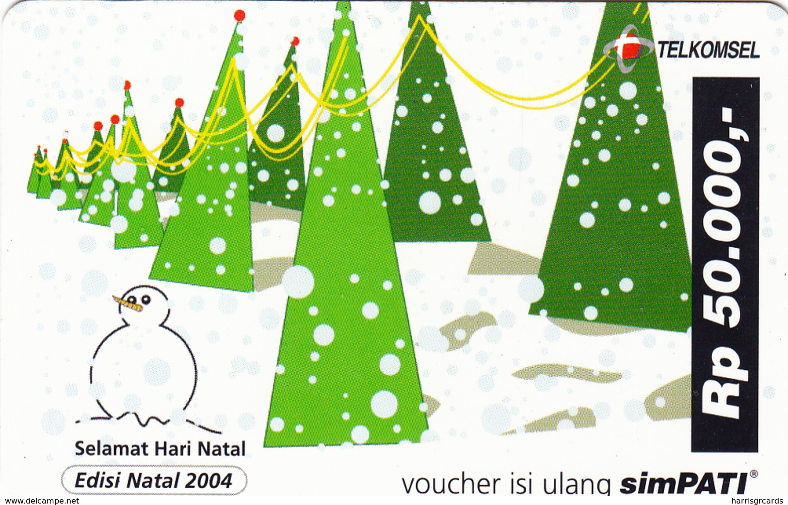 INDONESIA - Happy New Year, Indosat Prepaid Card 50,000 Rp, Used - Indonesia