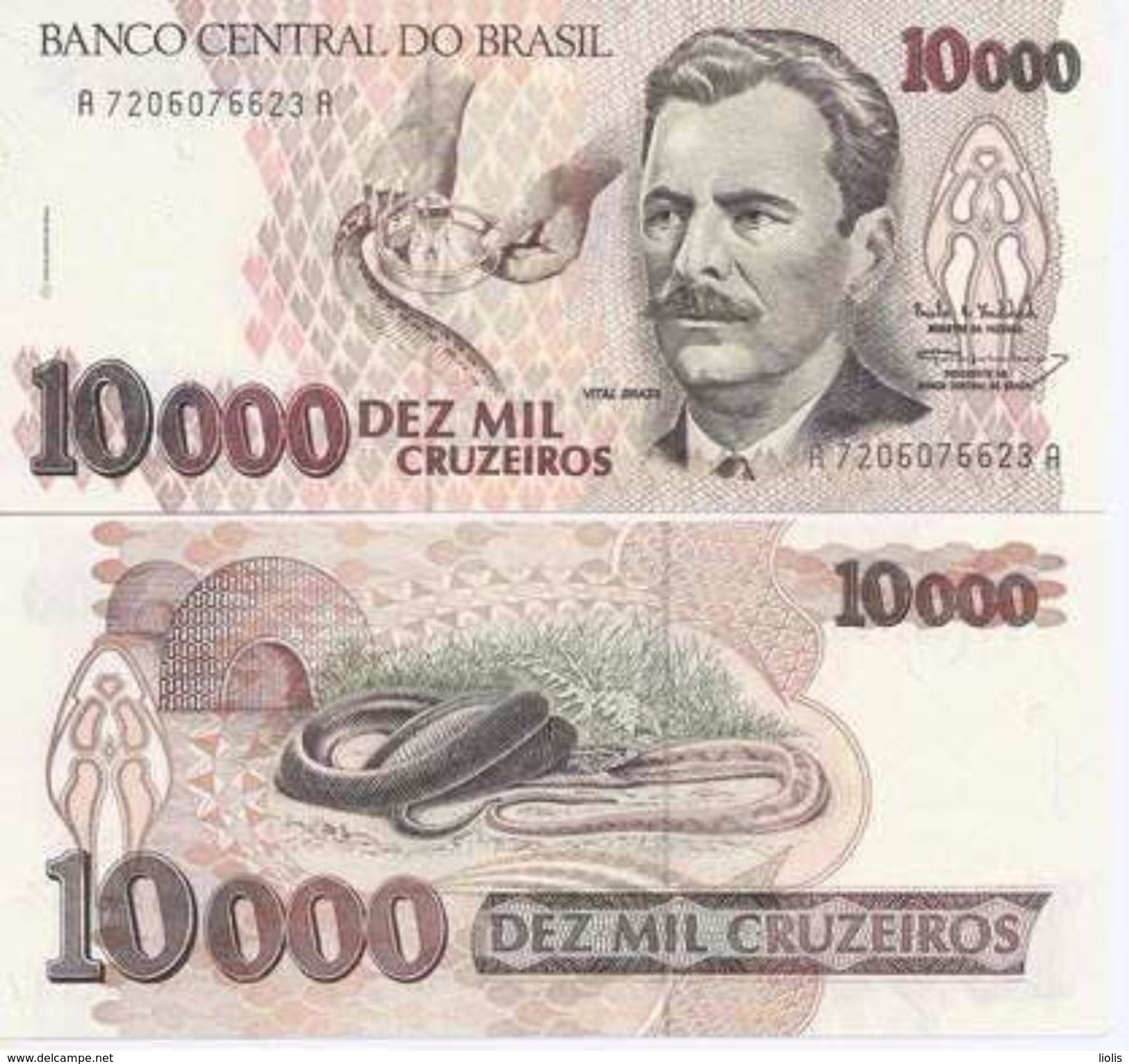 Brazil P-233c 10000 Cruzeiros  1993  UNC - Brasil