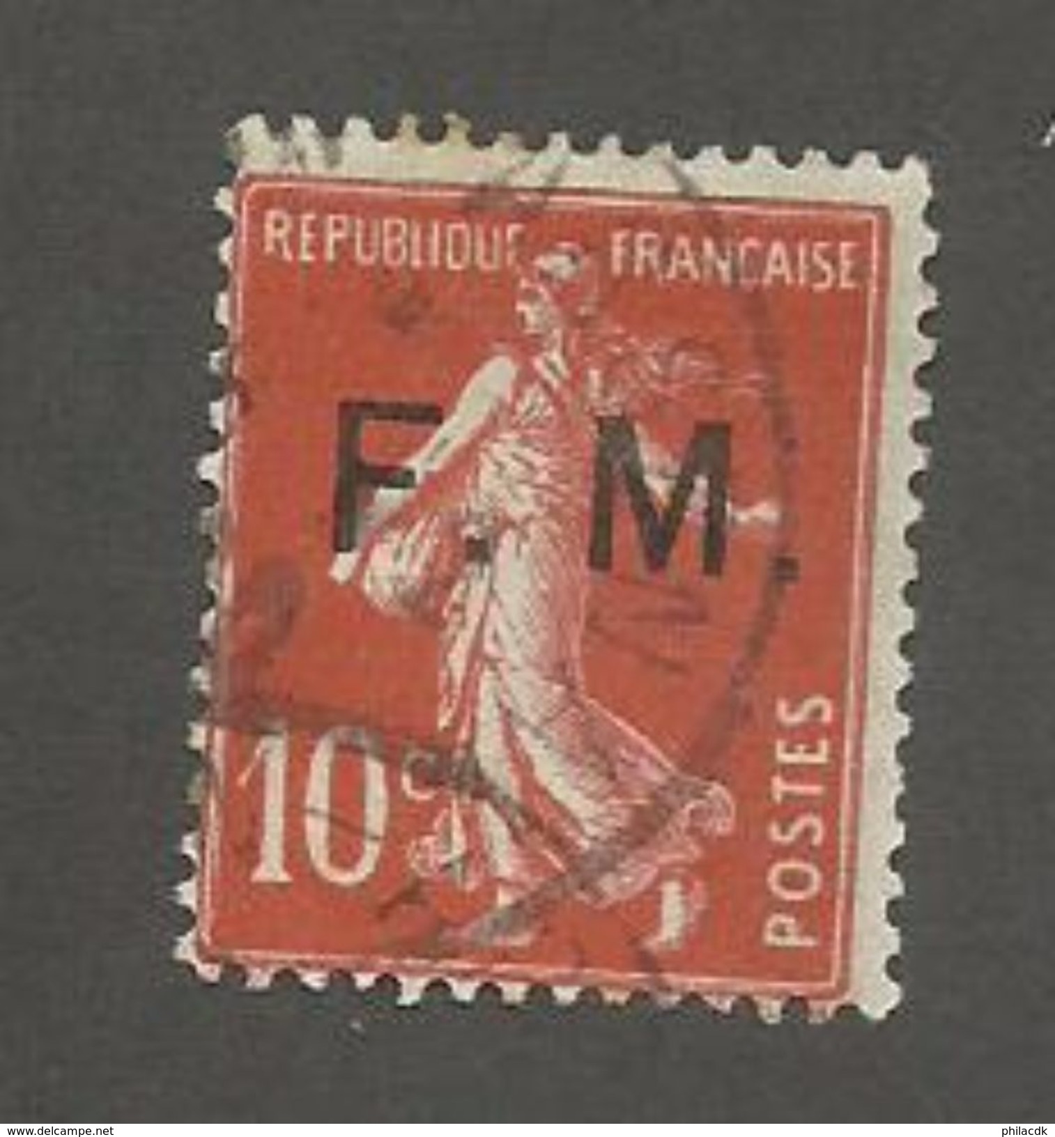 FRANCE - FRANCHISE MILITAIRE N°YT 5 OBLITERE - COTE YT : 1€ - 1906/07 - Sellos De Franquicias Militares