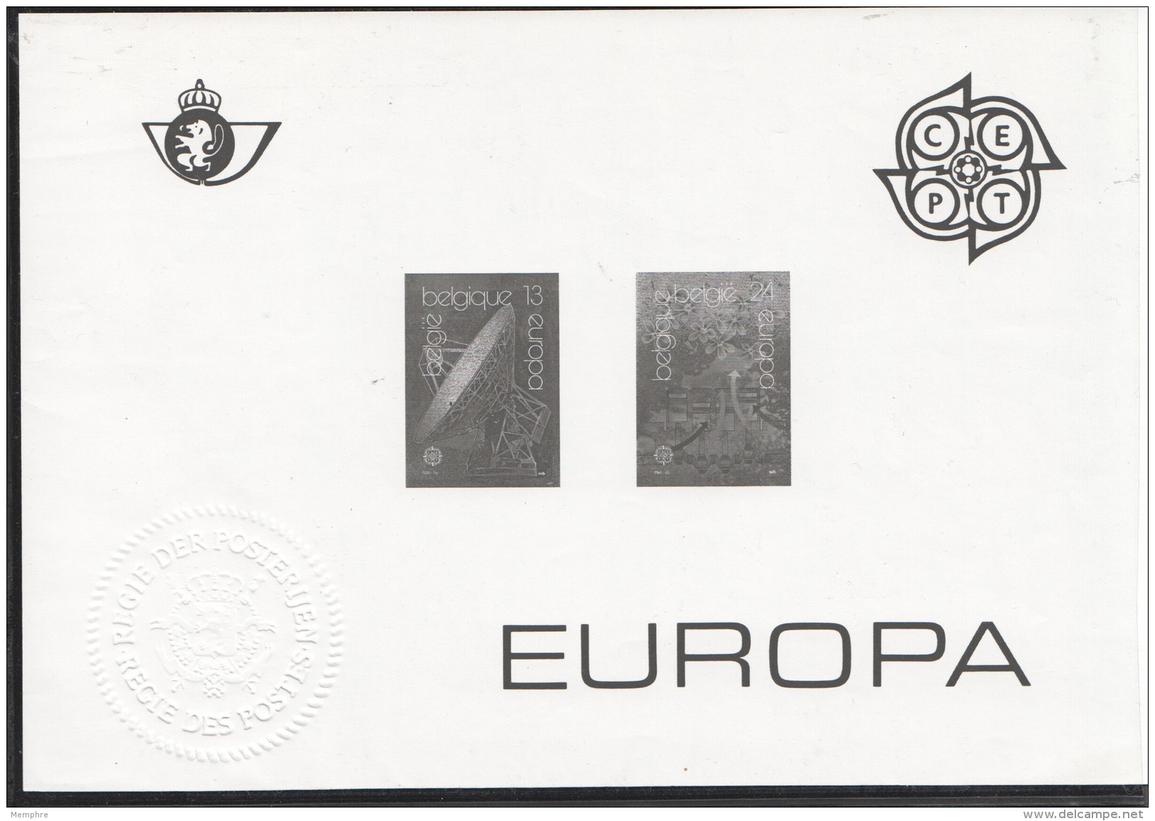 1988 Europa  Superbe  COB 2283-4 - Feuillets N&B Offerts Par La Poste [ZN & GC]